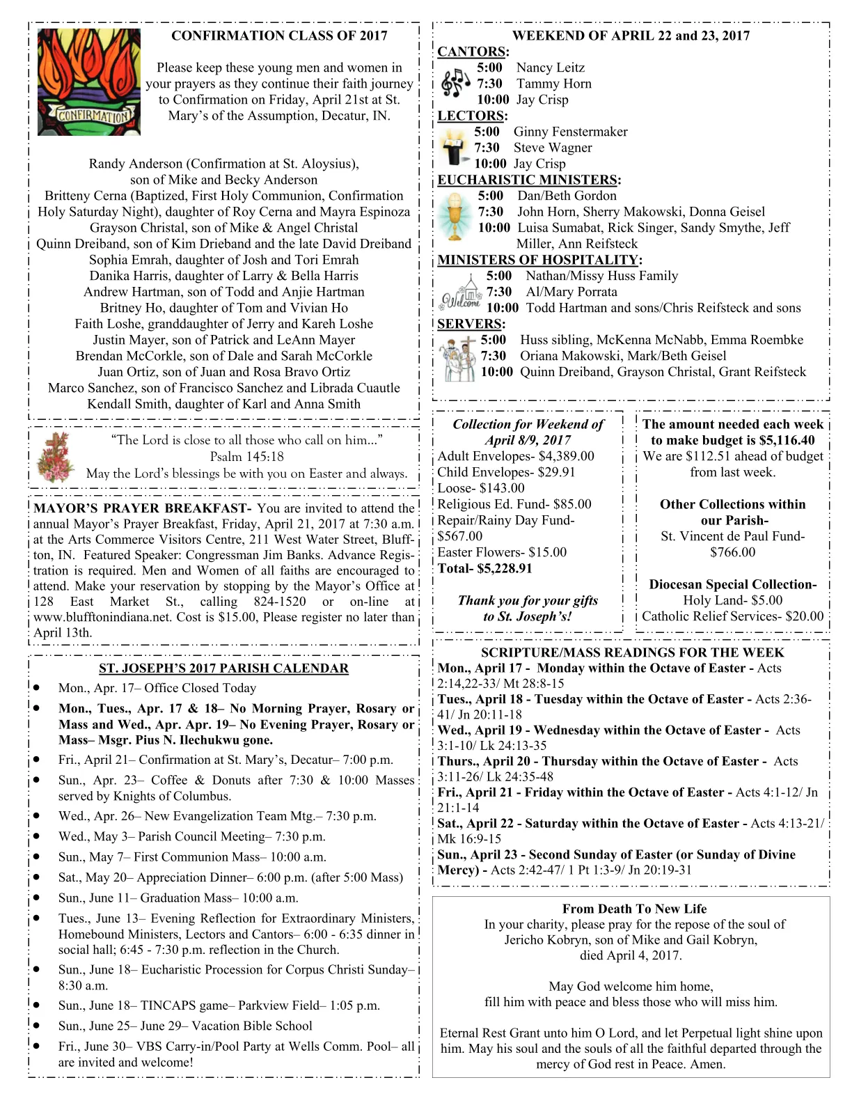 Apr 16, 2017 - Easter Bulletin - Page 2