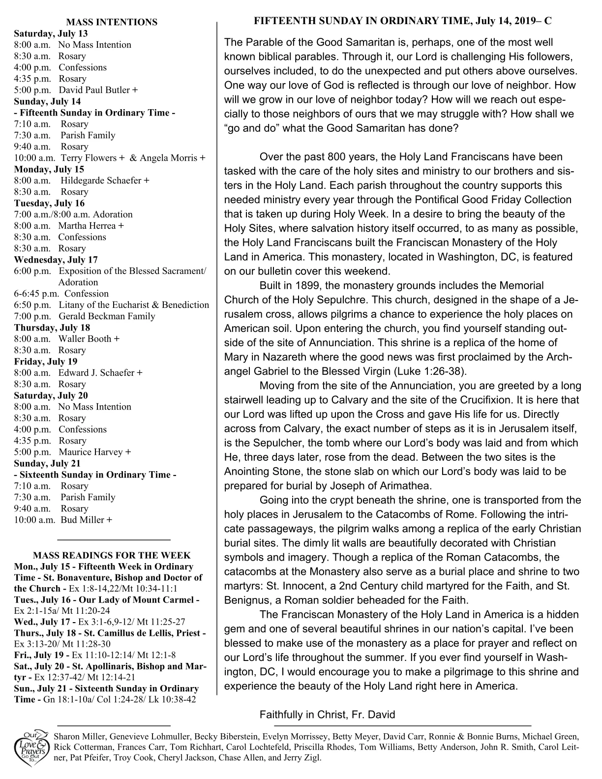 Jul 14, 2019 - Bulletin - Page 2