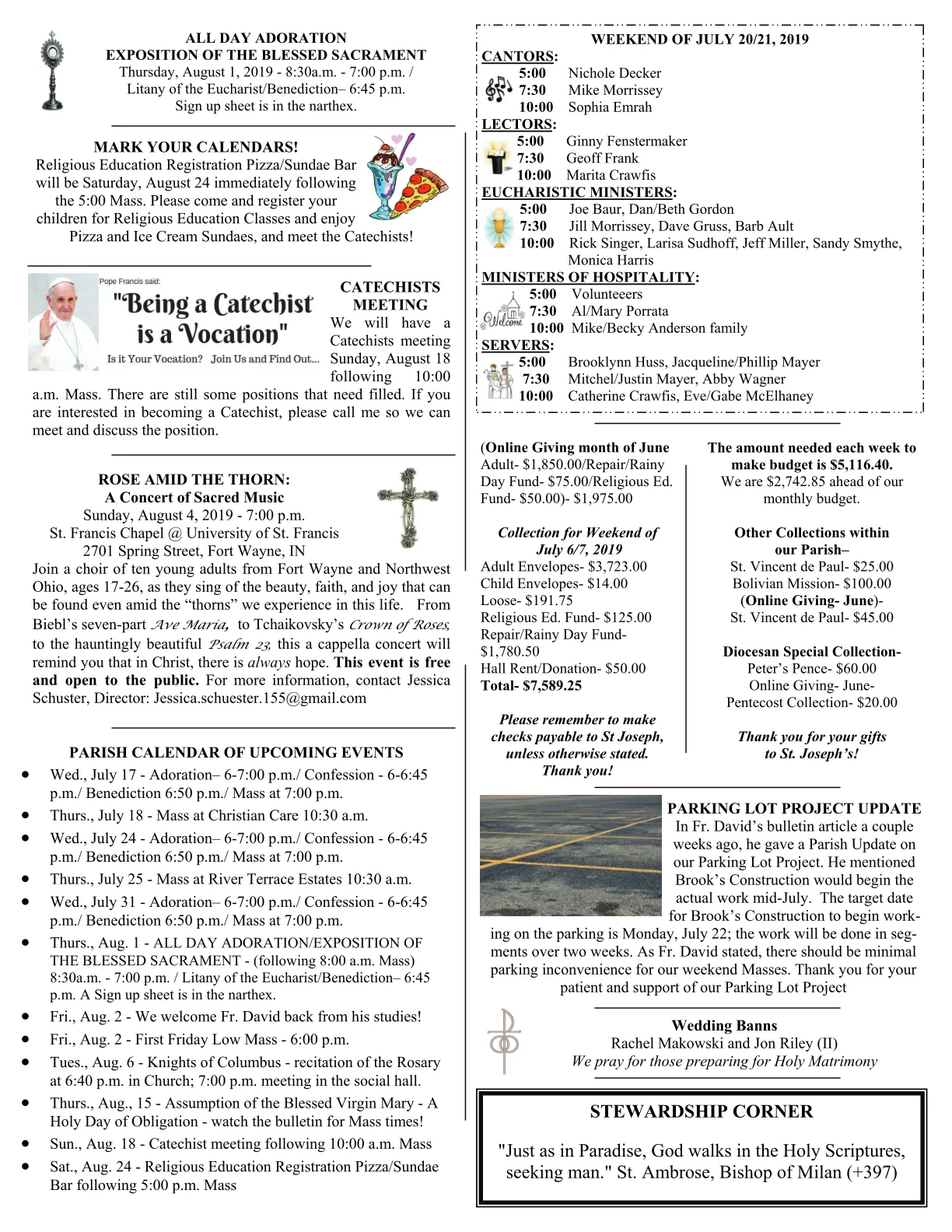 Jul 14, 2019 - Bulletin - Page 3