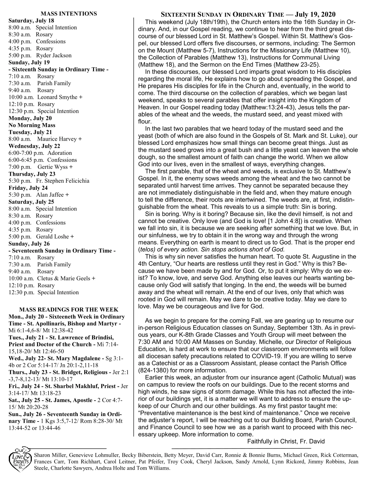 Jul 19, 2020 - Bulletin - Page 2