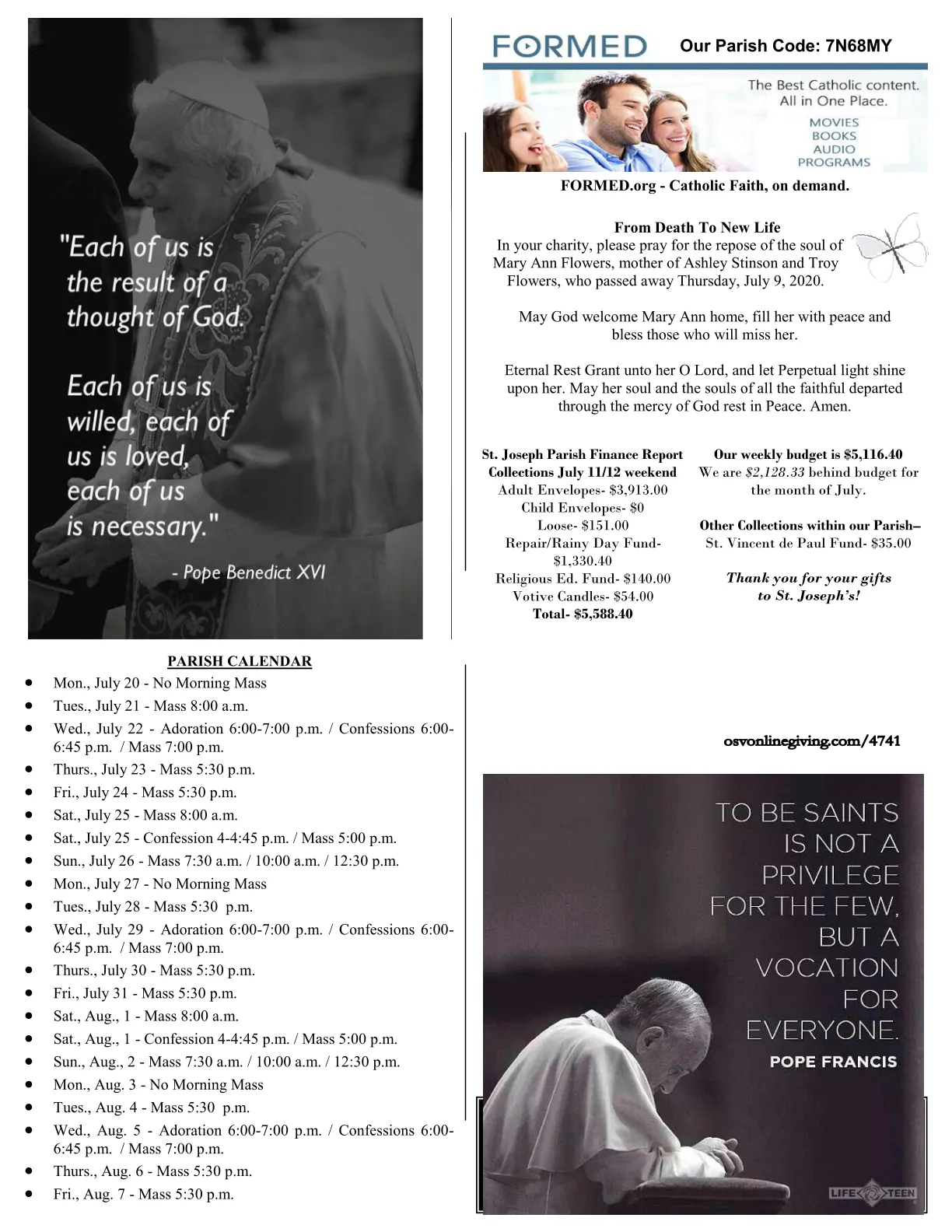 Jul 19, 2020 - Bulletin - Page 3