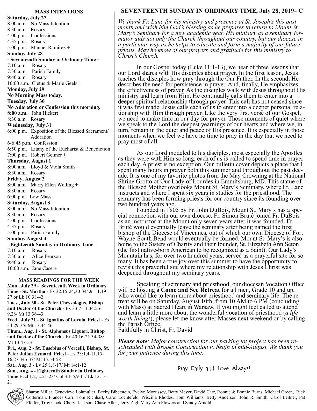 Jul 28, 2019 - Bulletin - Page 2