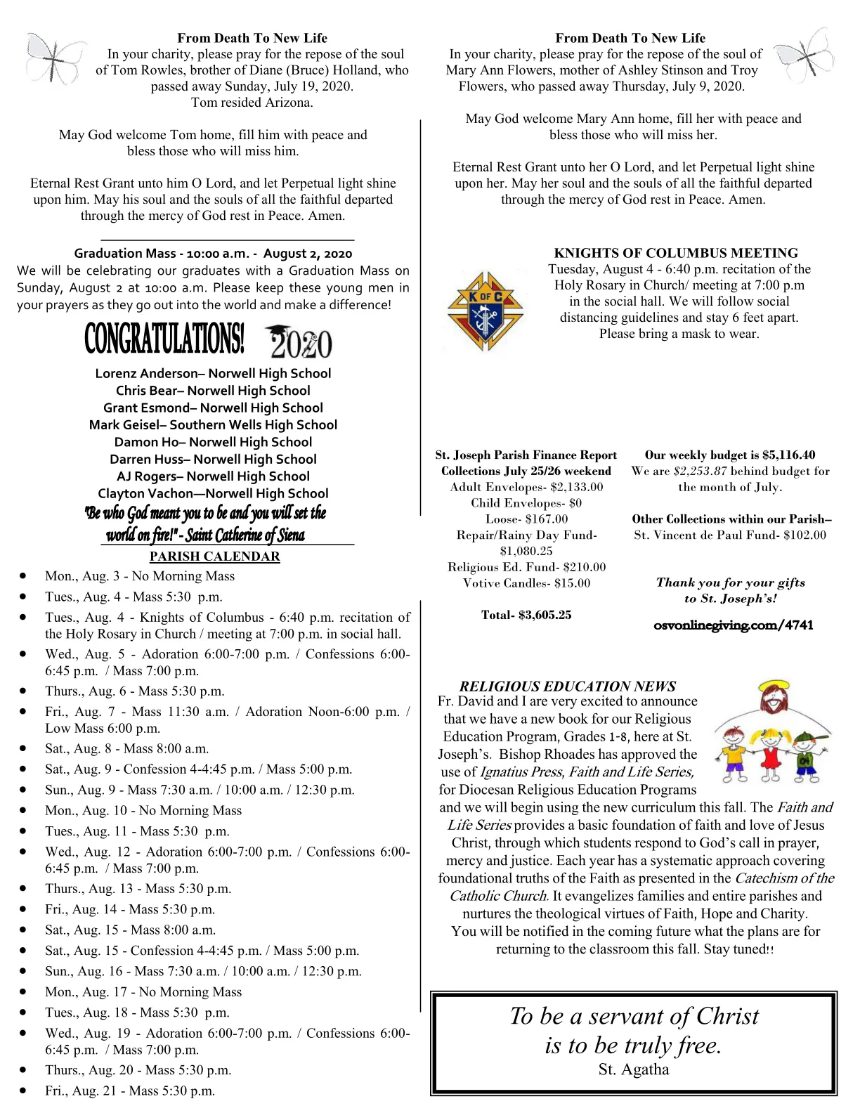 Aug 02, 2020 - Bulletin - Page 3