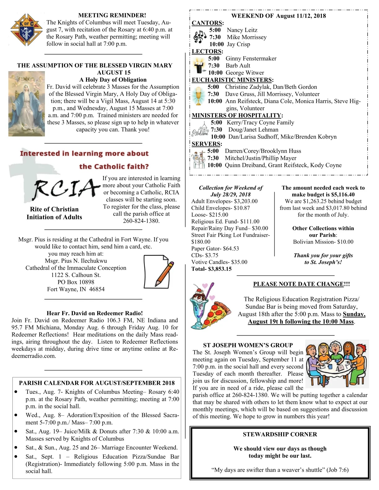 Aug 05, 2018 - Bulletin - Page 3