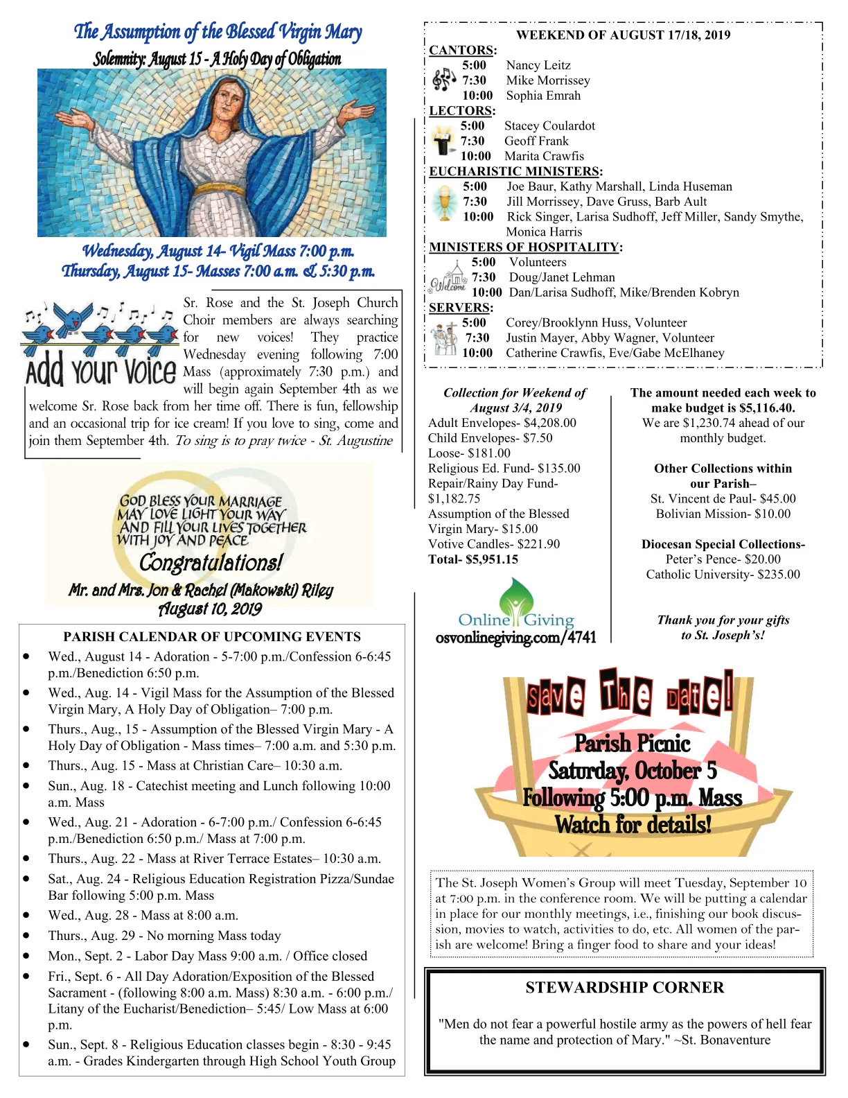 Aug 11, 2019 - Bulletin - Page 3