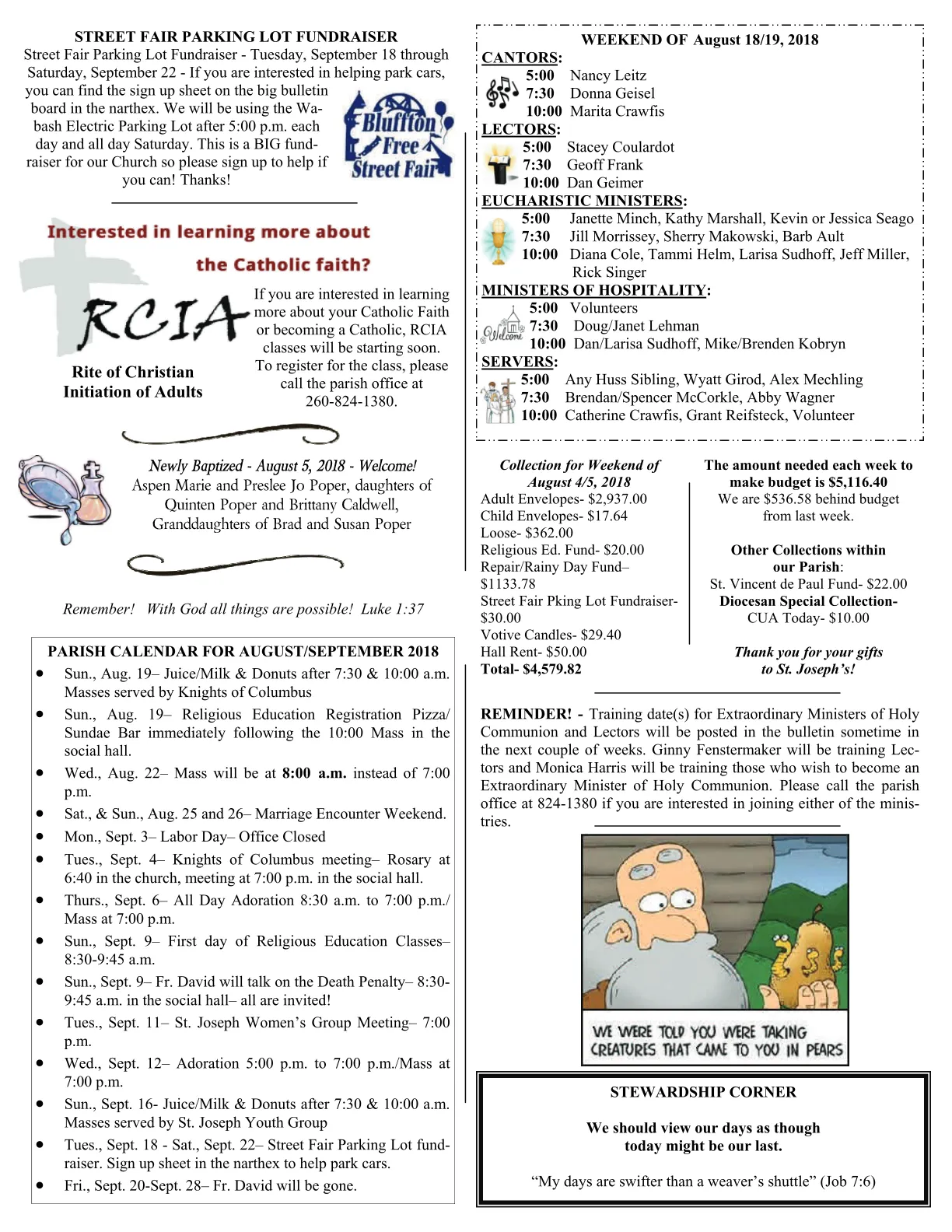 Aug 12, 2018 - Bulletin - Page 3