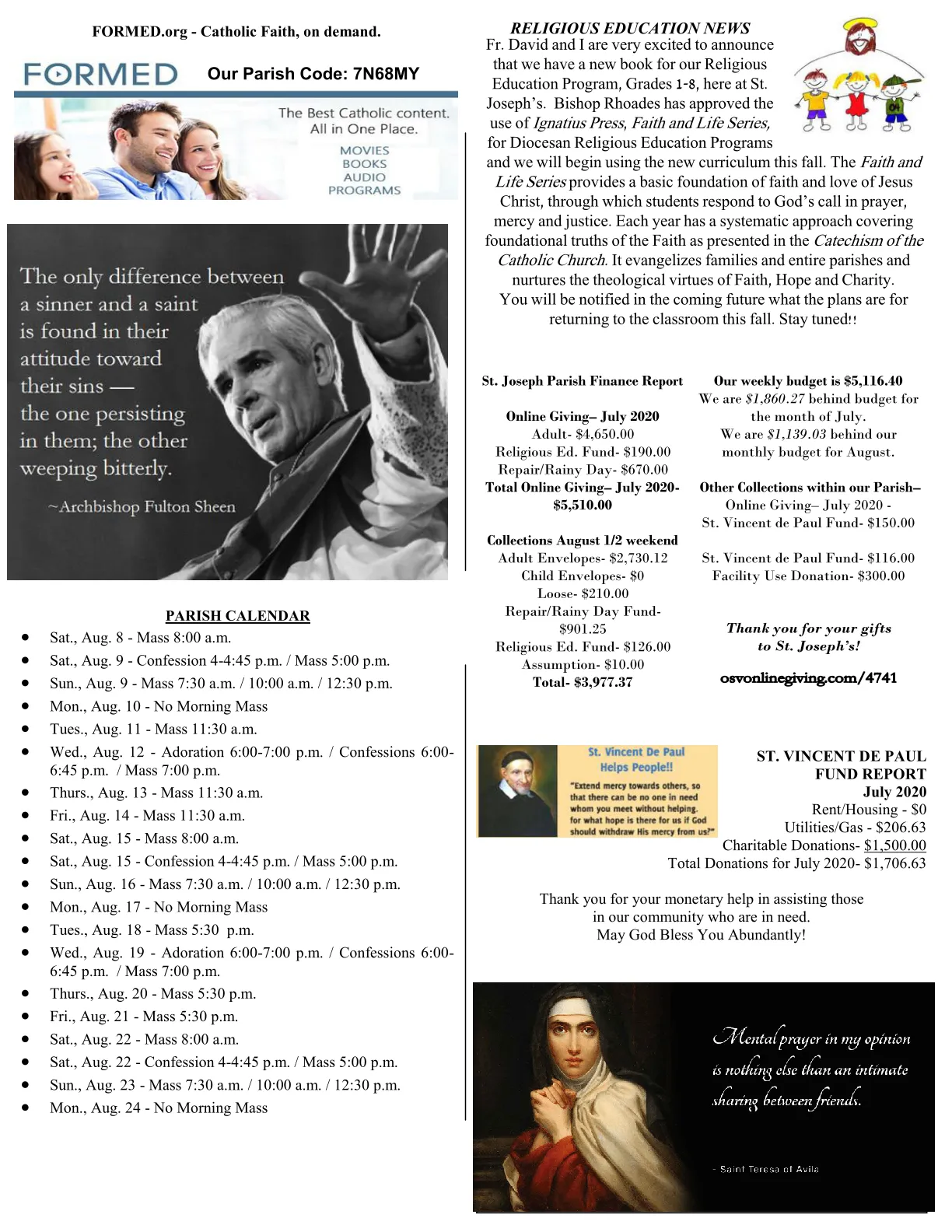 Aug 09, 2020 - Bulletin - Page 3