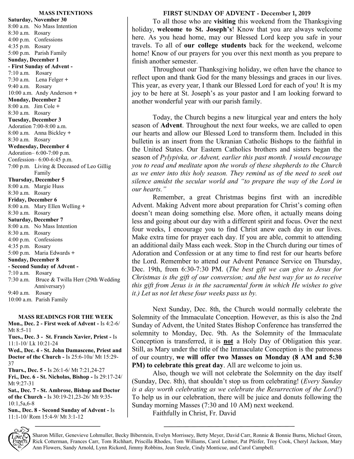 Dec 01, 2019 - Bulletin - Page 2
