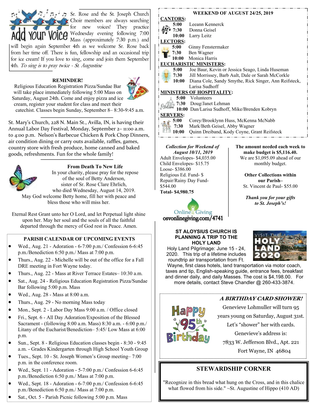 Aug 18, 2019 - Bulletin - Page 3