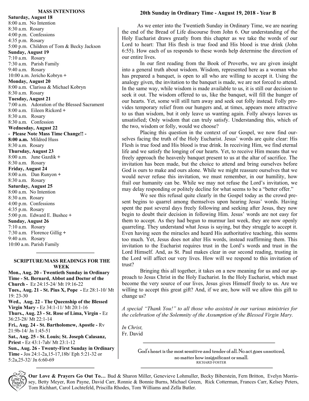 Aug 19, 2018 - Bulletin - Page 2