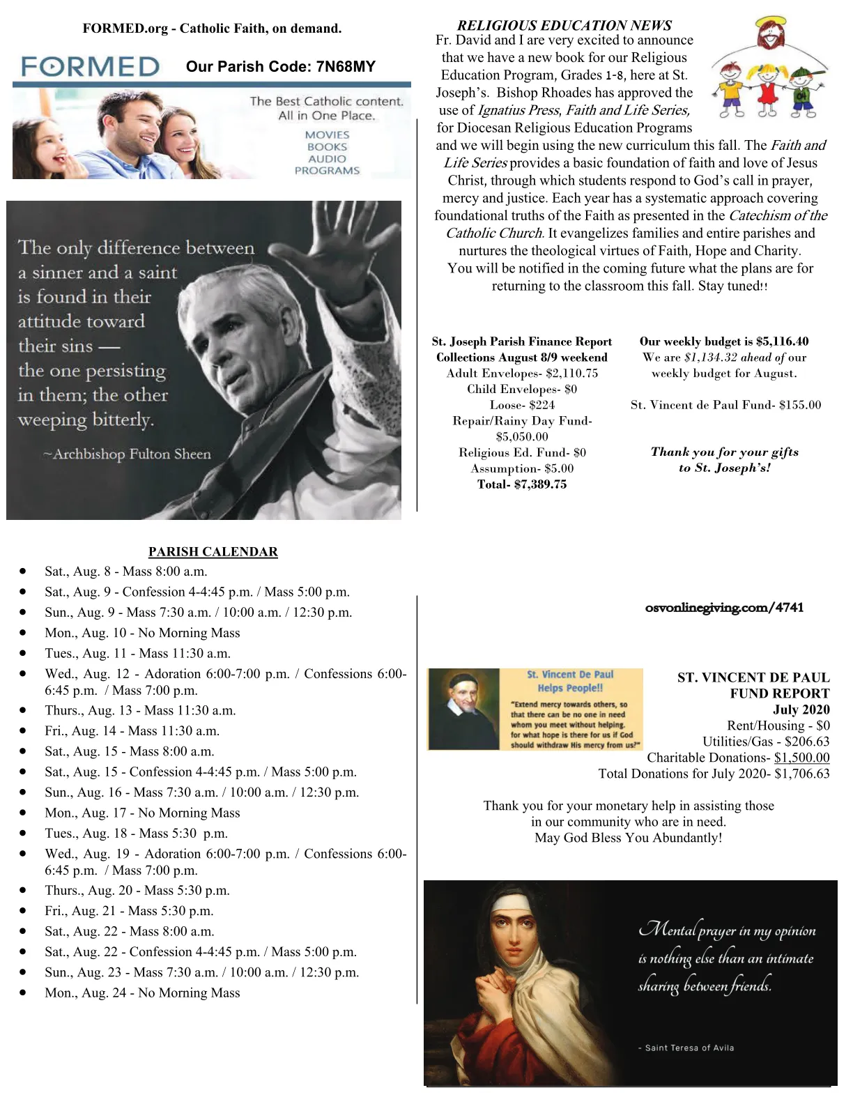Aug 16, 2020 - Bulletin - Page 3