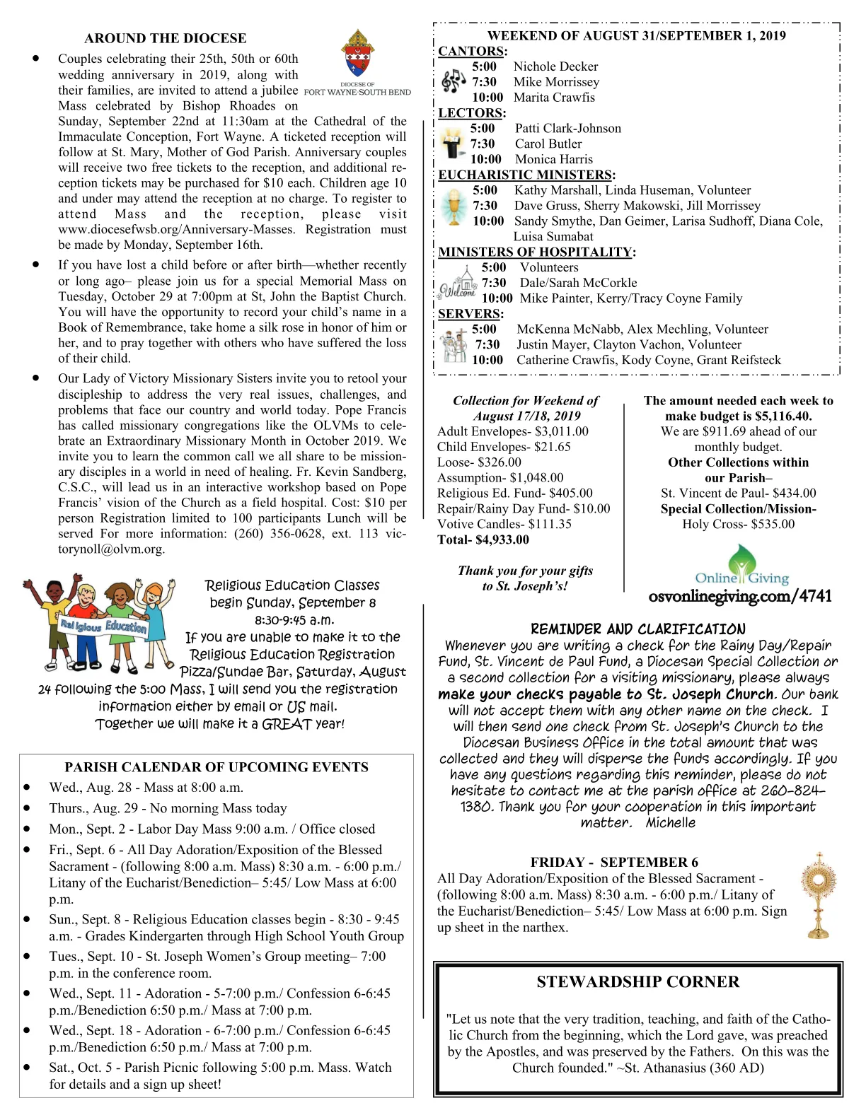 Aug 25, 2019 - Bulletin - Page 3