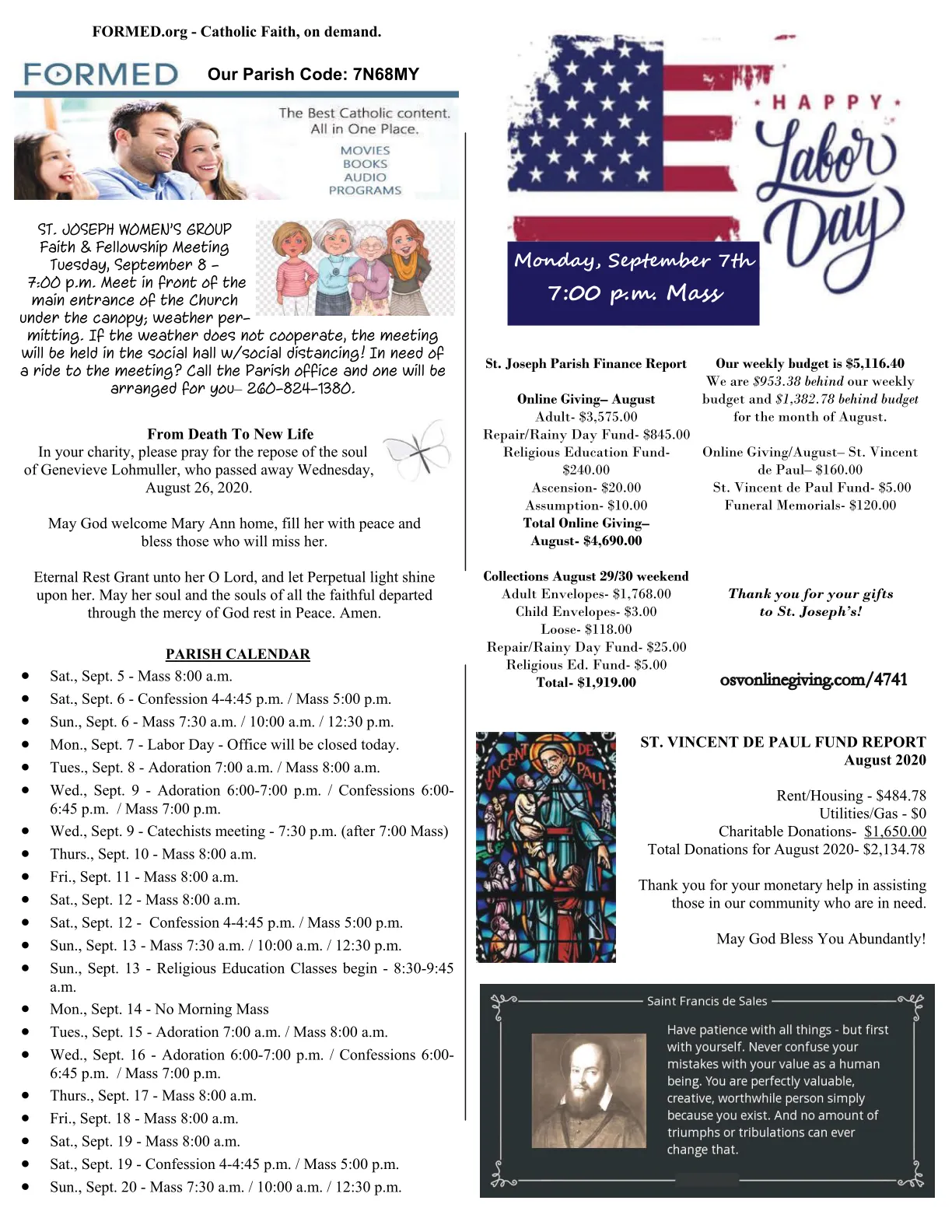 Sep 06, 2020 - Bulletin - Page 3