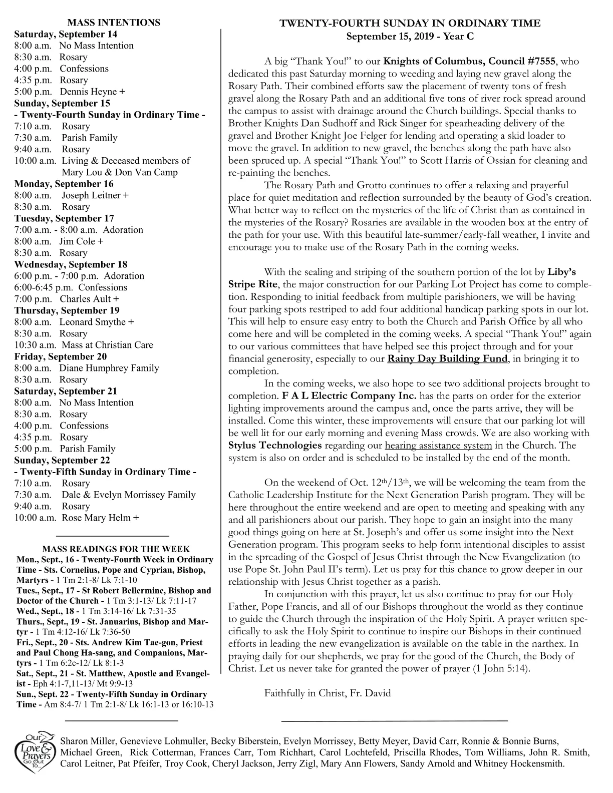 Sep 15, 2019 - Bulletin - Page 2