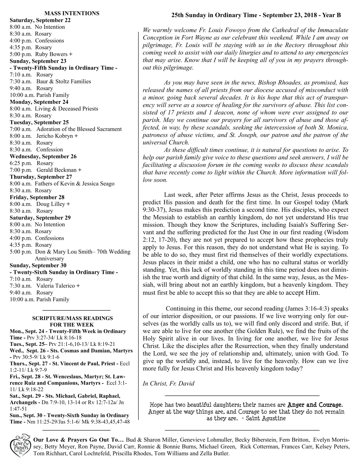 Sep 23, 2018 - Bulletin - Page 2