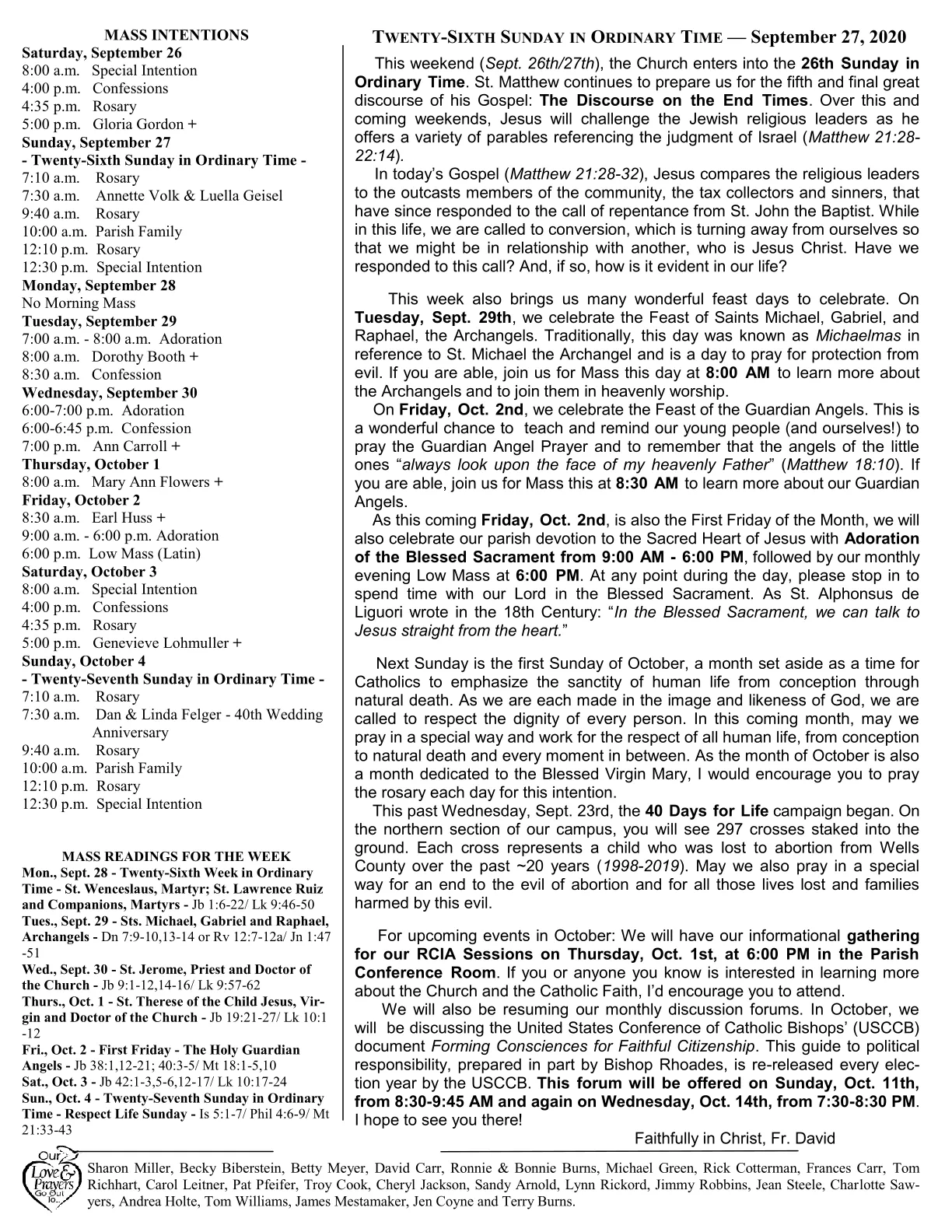 Sep 27, 2020 - Bulletin - Page 2