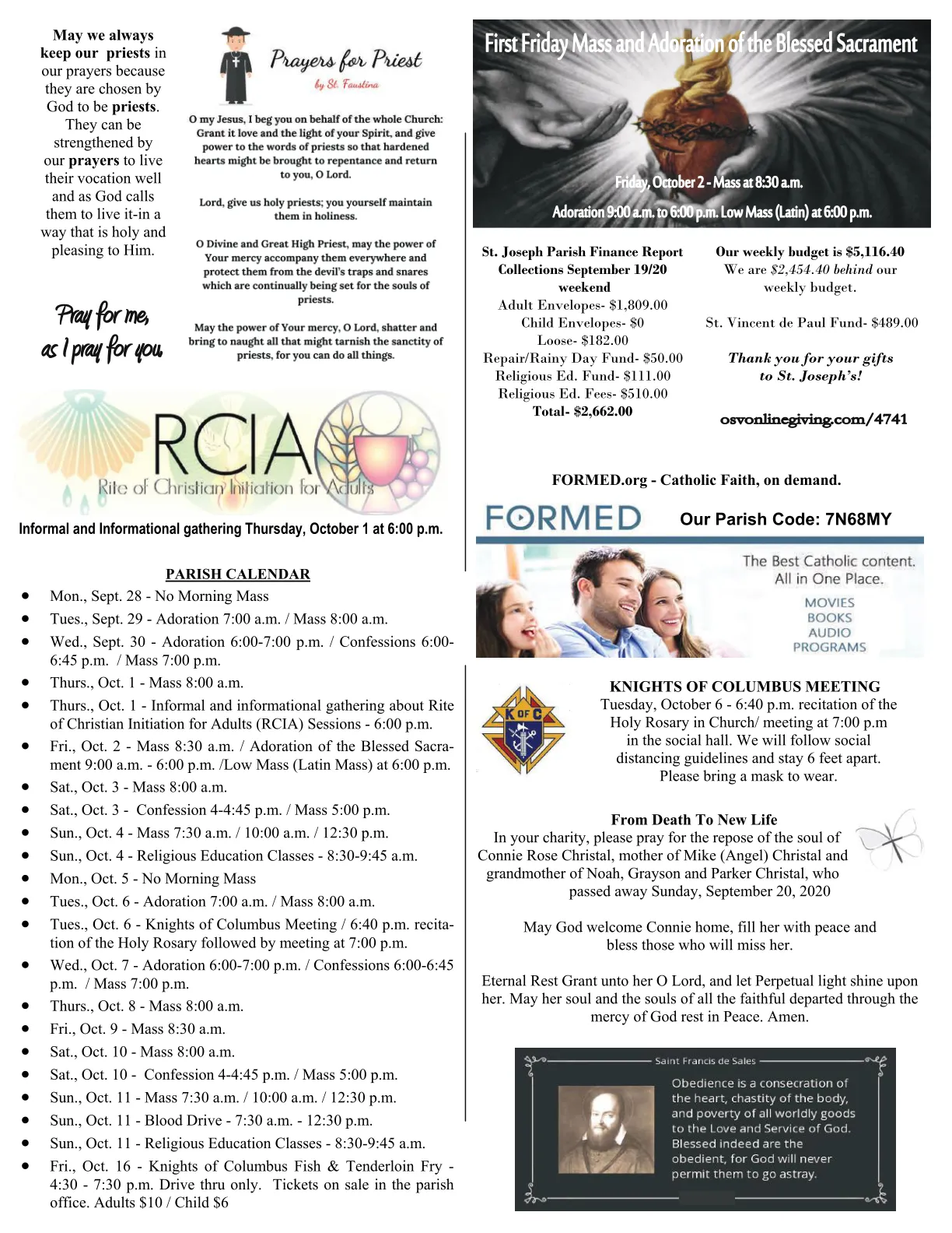 Sep 27, 2020 - Bulletin - Page 3