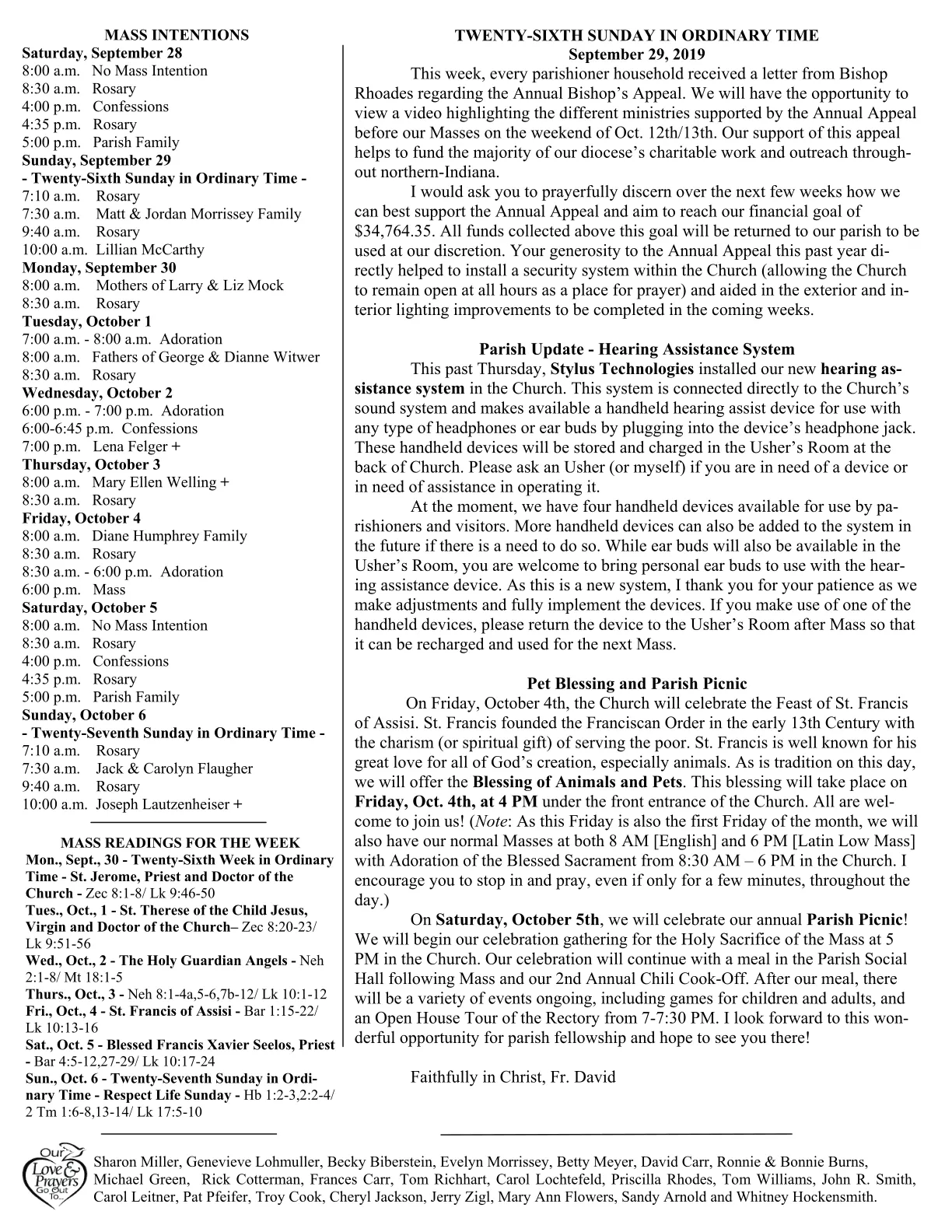Sep 29, 2019 - Bulletin - Page 2
