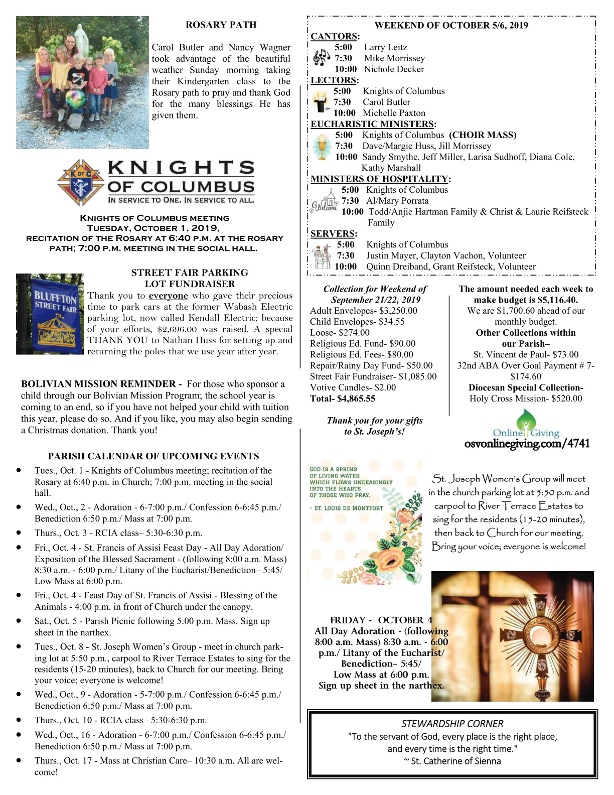 Sep 29, 2019 - Bulletin - Page 3