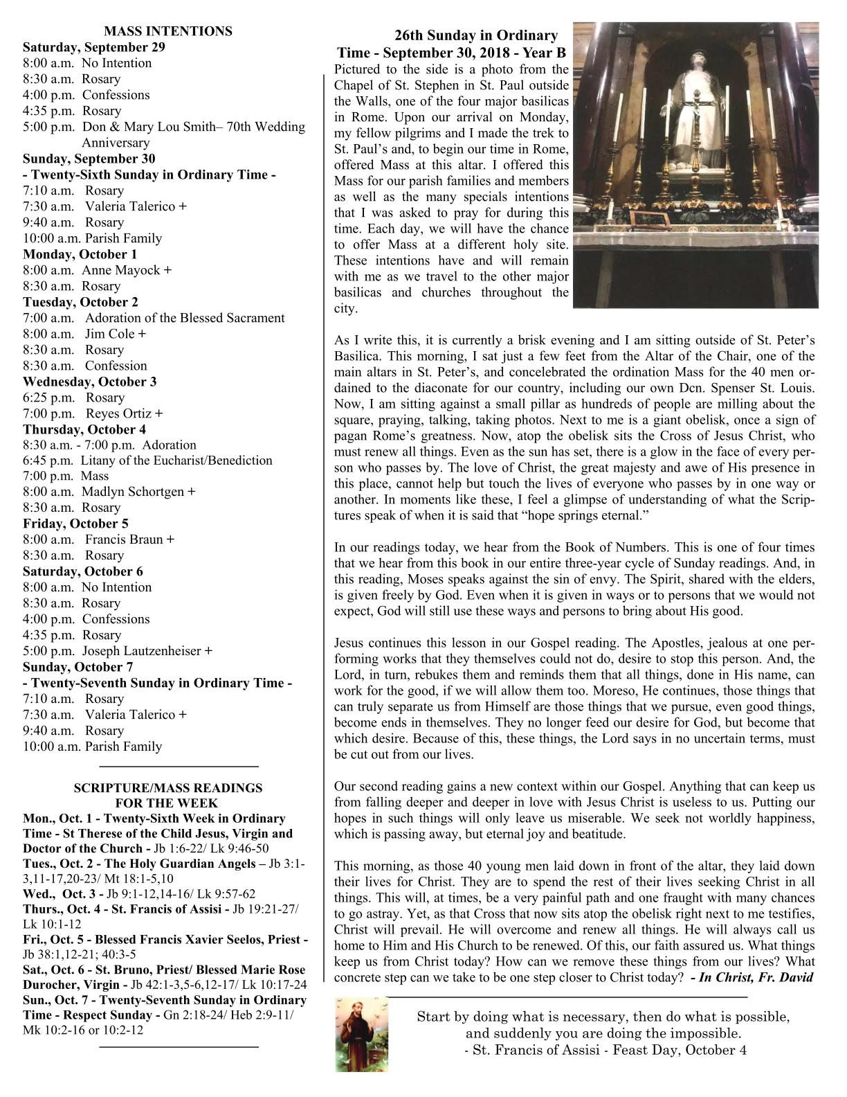 Sep 30, 2018 - Bulletin - Page 2