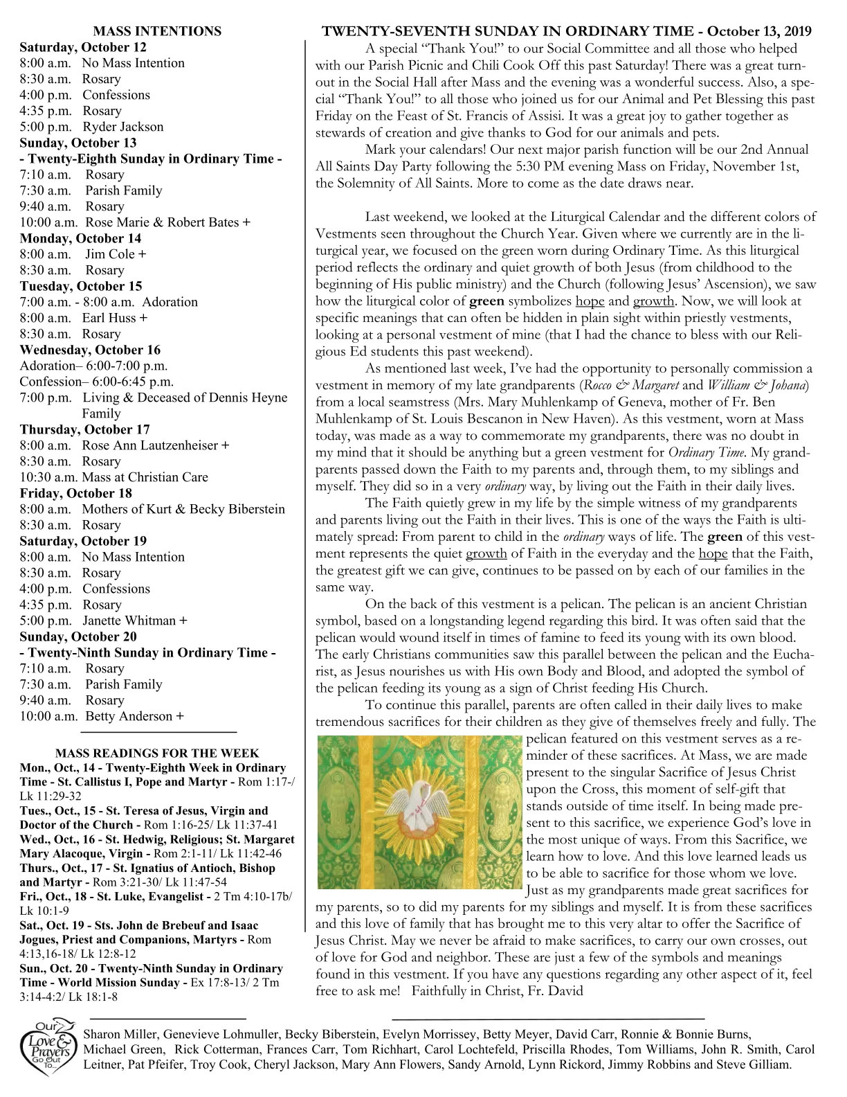 Oct 13, 2019 - Bulletin - Page 2