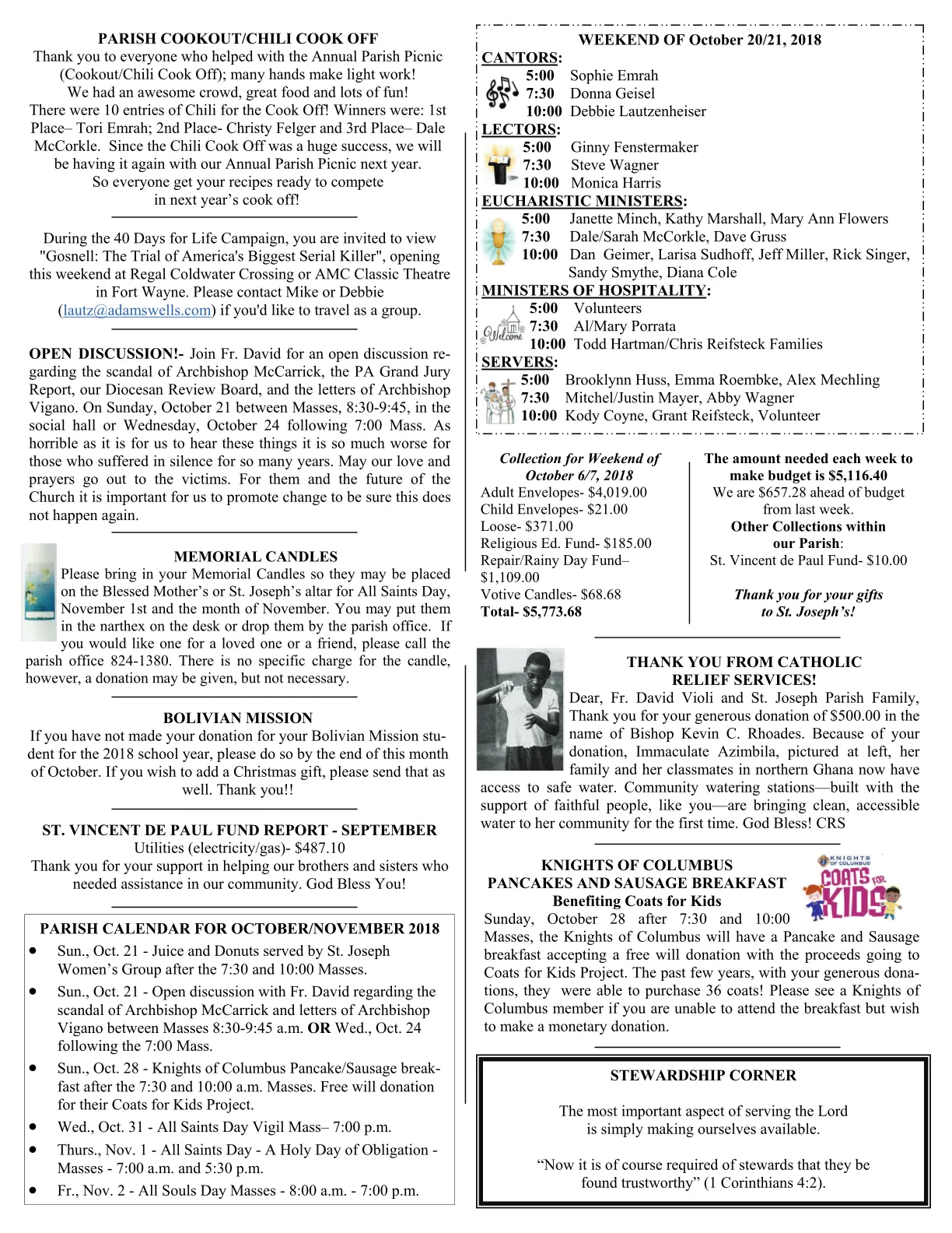 Oct 14, 2018 - Bulletin - Page 3