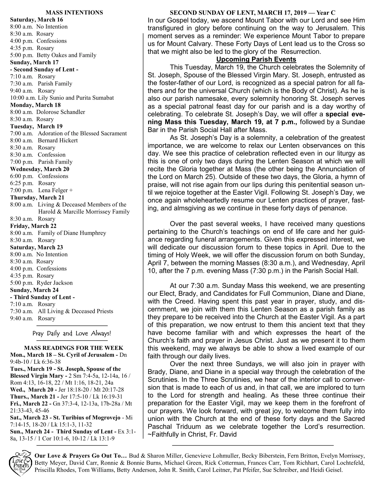 Mar 17, 2019 - Bulletin - Page 2