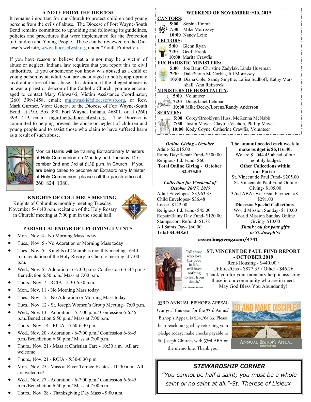 Nov 03, 2019 - Bulletin - Page 3