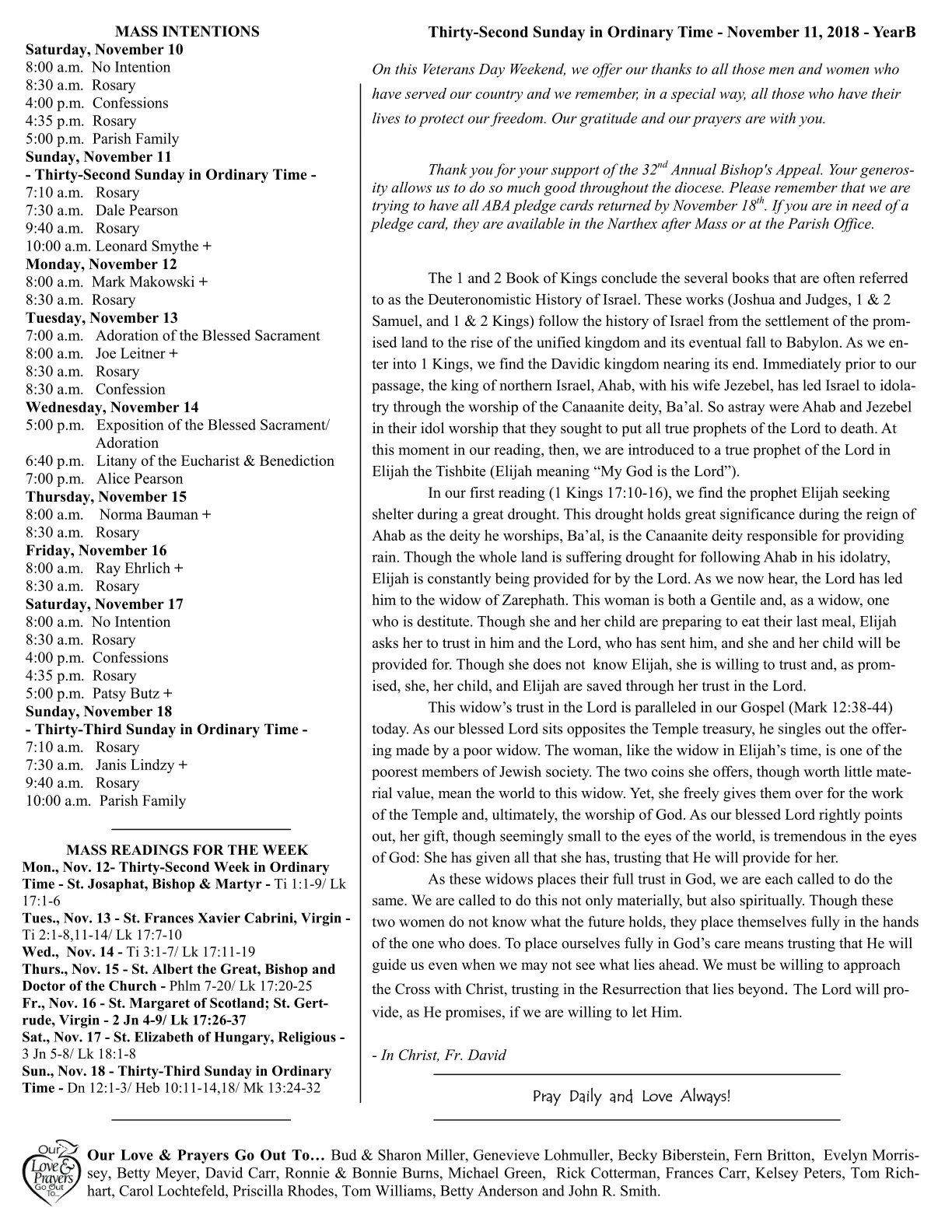 Nov 11, 2018 - Bulletin - Page 2