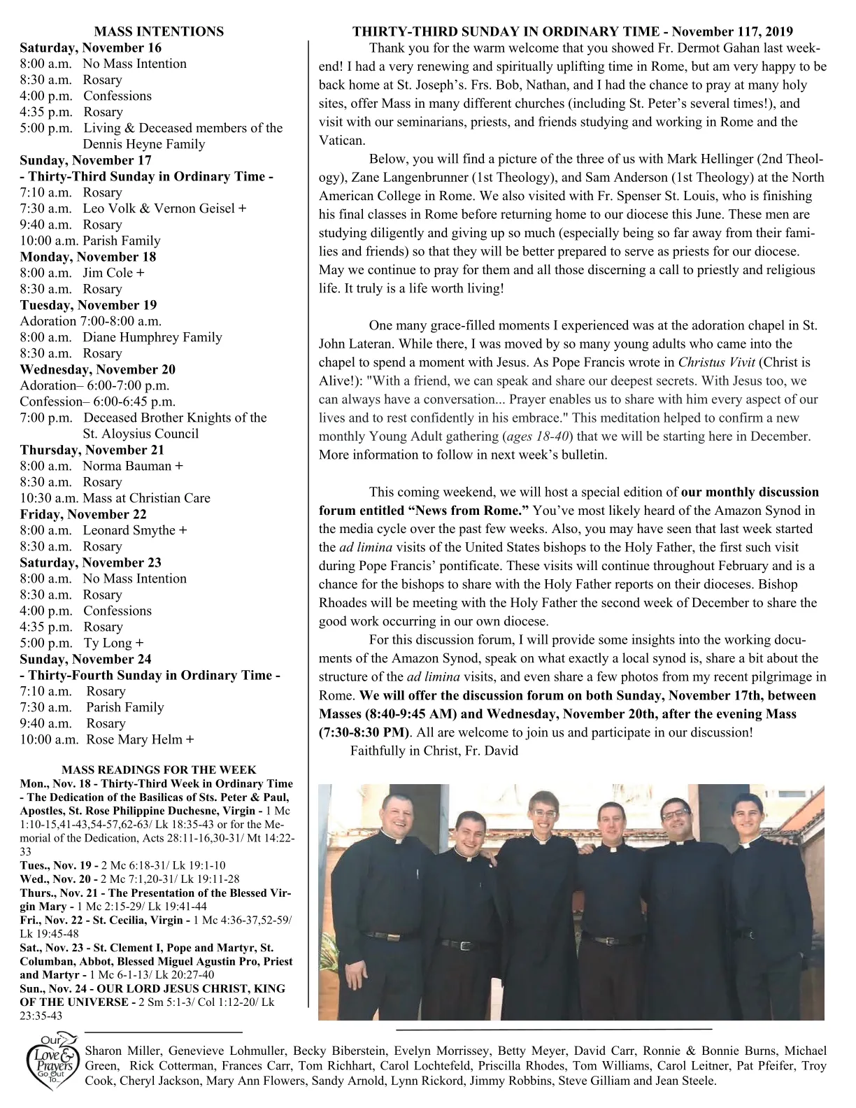 Nov 17, 2019 - Bulletin - Page 2