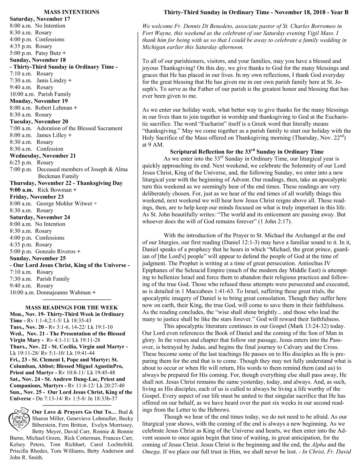 Nov 18, 2018 - Bulletin - Page 2