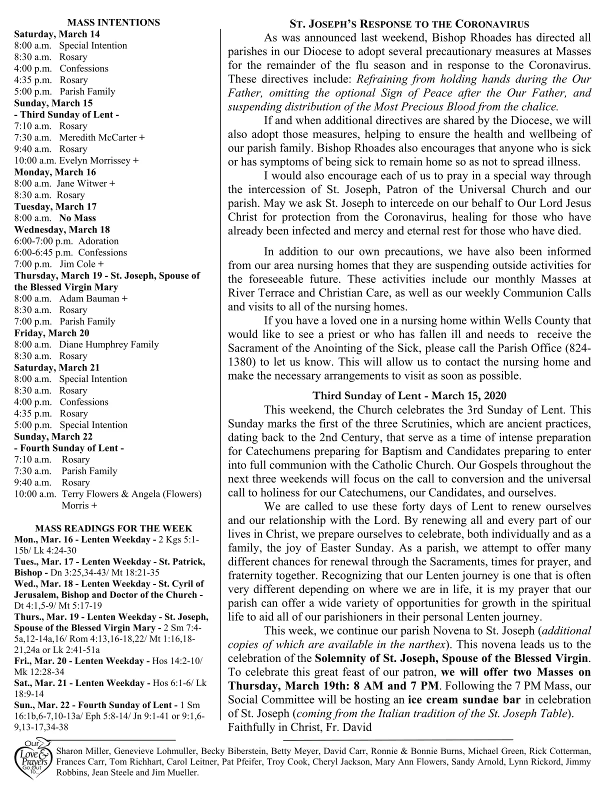 Mar 15, 2020 - Bulletin - Page 2