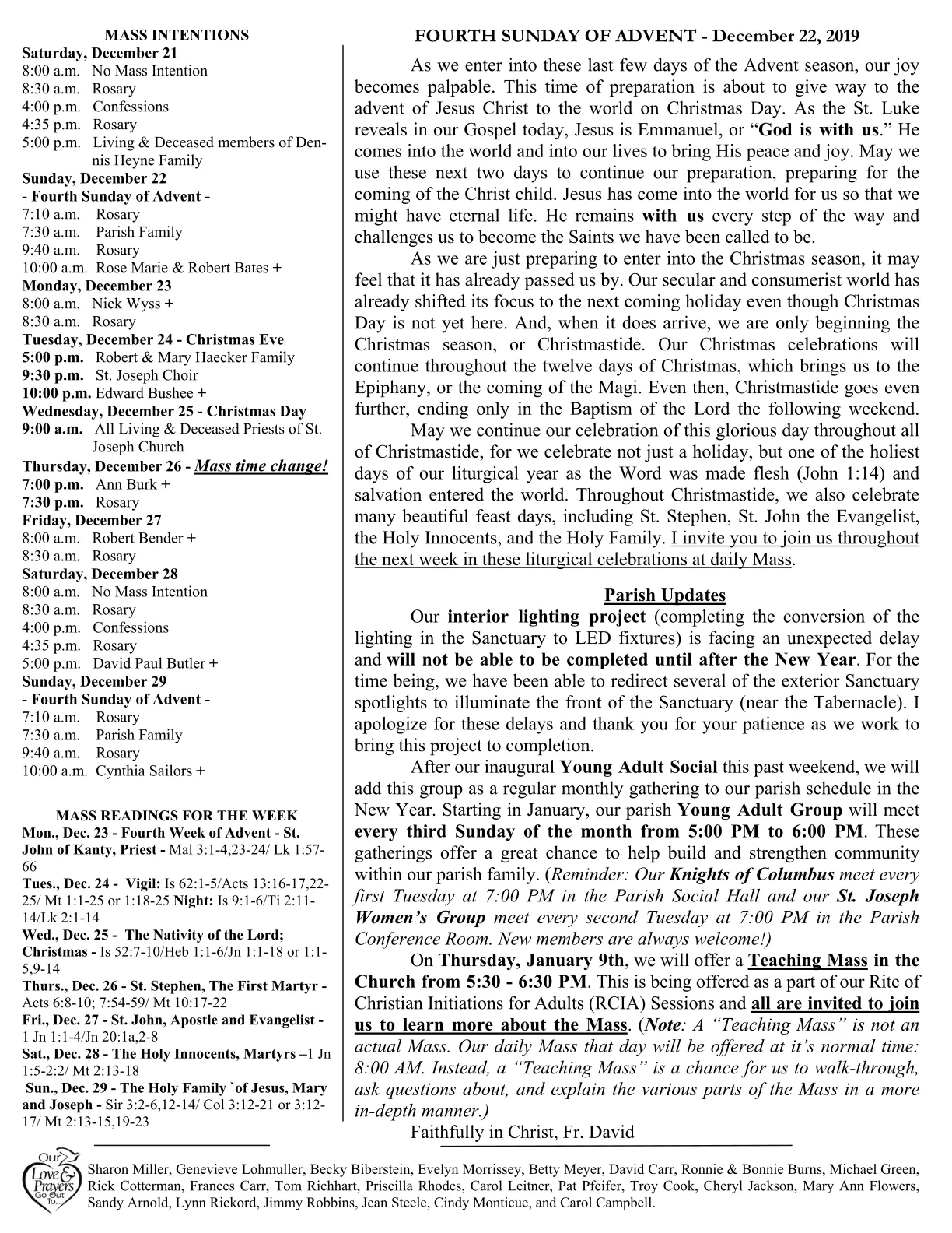 Dec 22, 2019 - Bulletin - Page 2