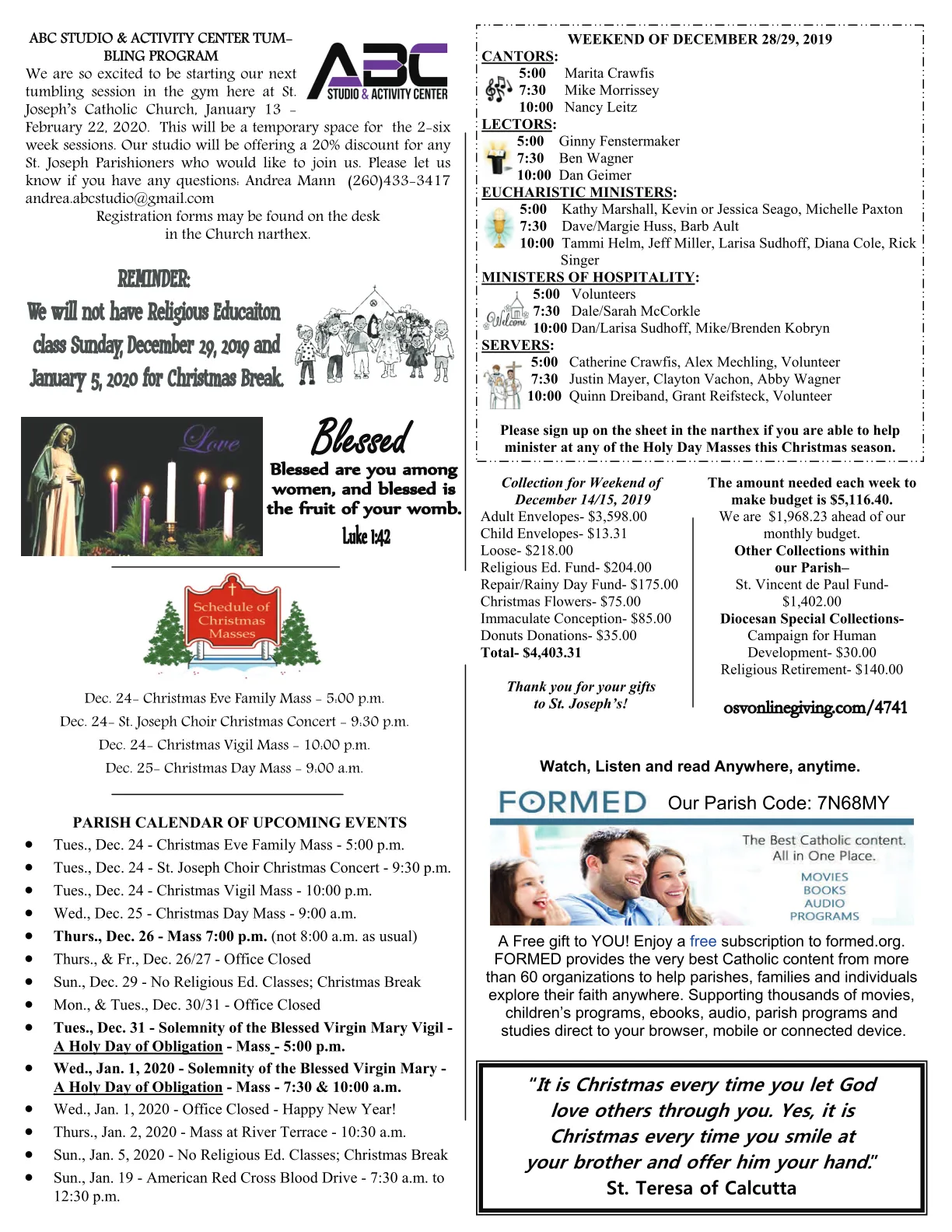 Dec 22, 2019 - Bulletin - Page 3