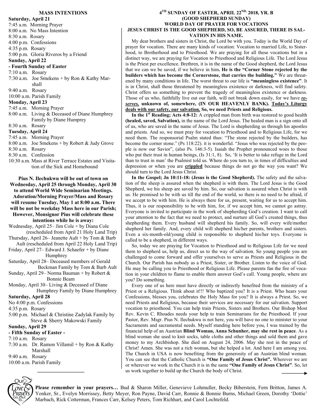 Apr 22, 2018 - Bulletin - Page 2