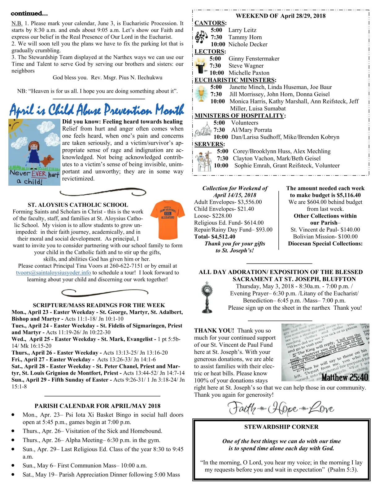 Apr 22, 2018 - Bulletin - Page 3