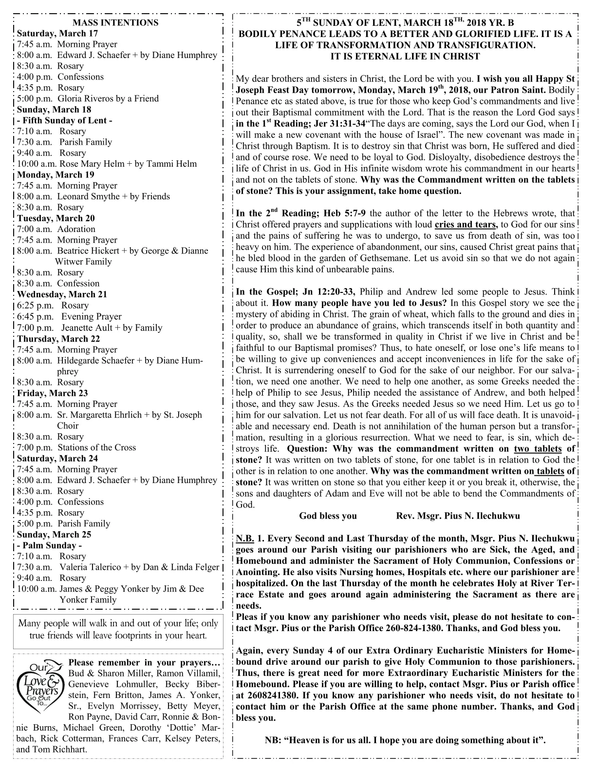 Mar 18, 2018 - Bulletin - Page 2