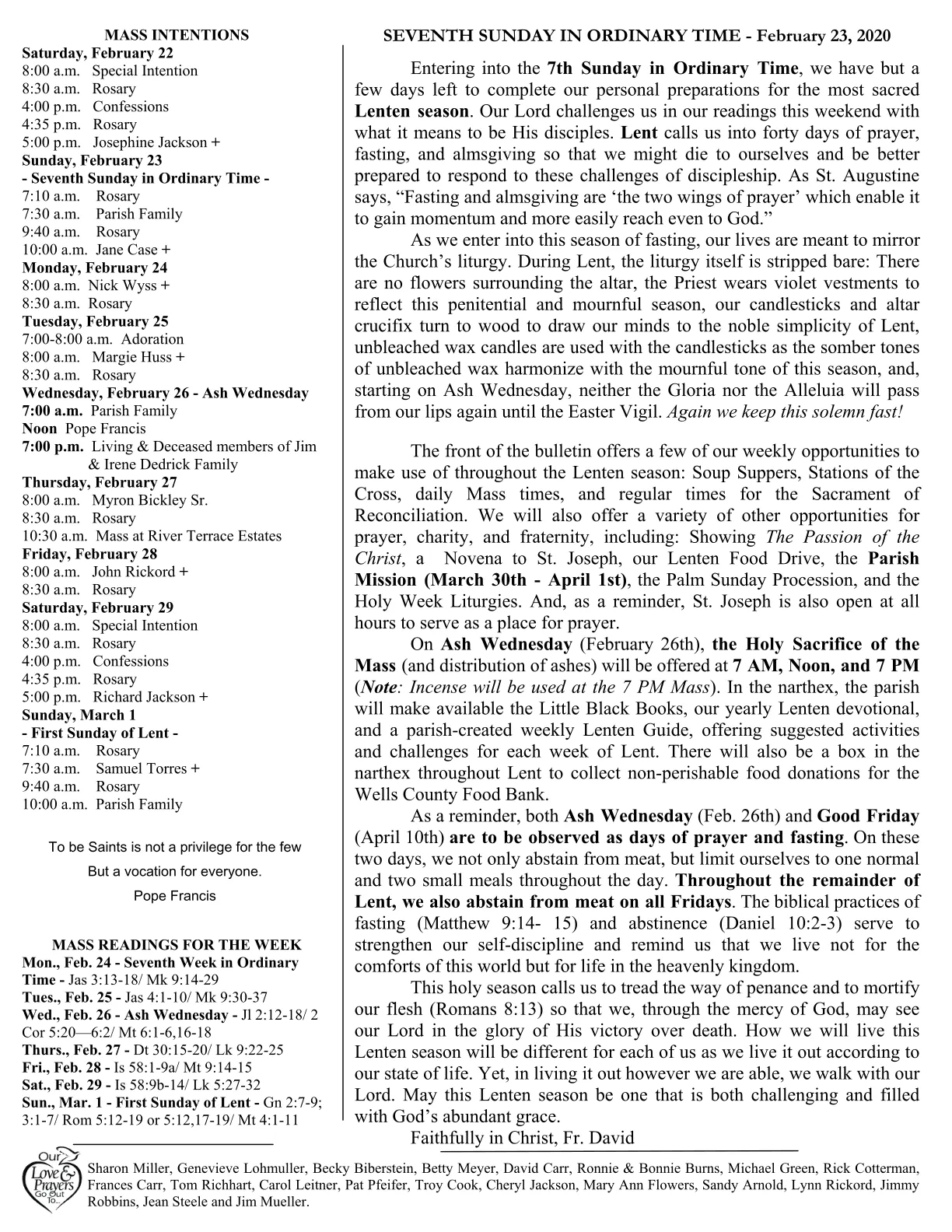 Feb 23, 2020 - Bulletin - Page 2