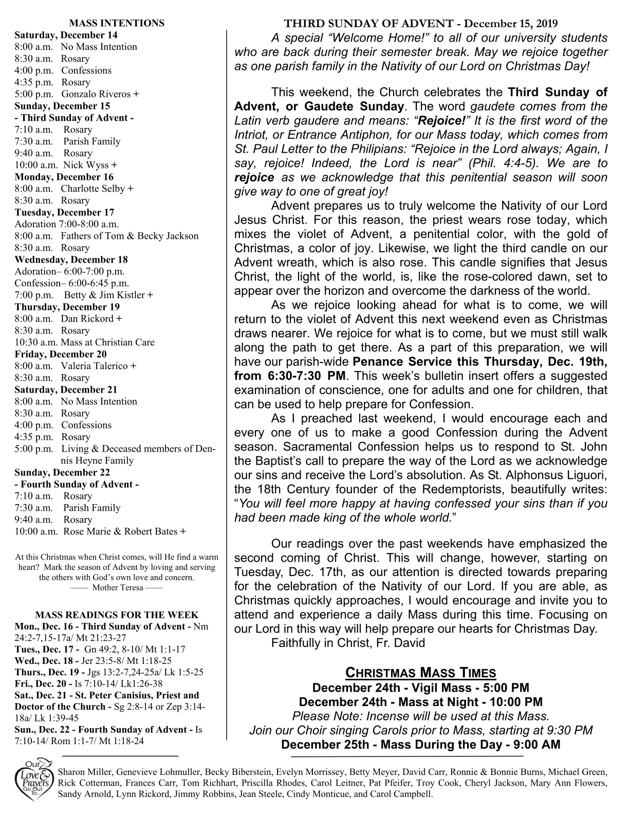 Dec 15, 2019 - Bulletin - Page 2