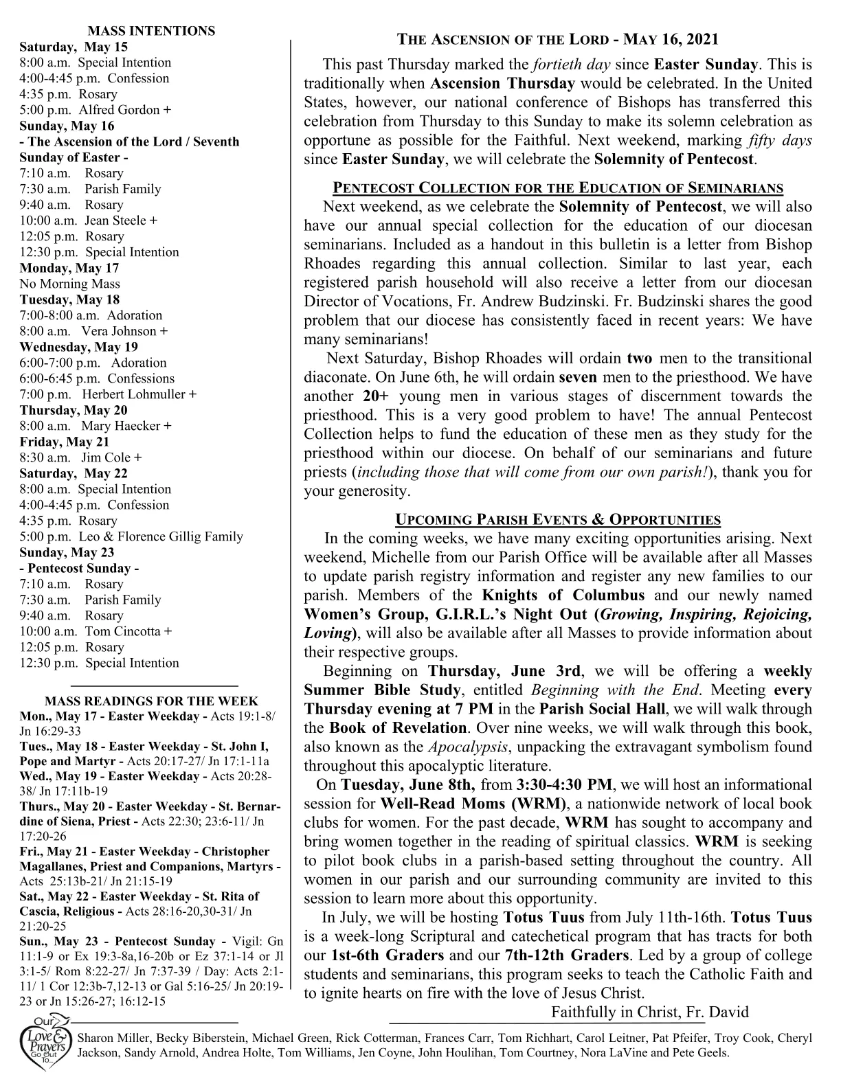 May 16, 2021 - Bulletin - Page 2