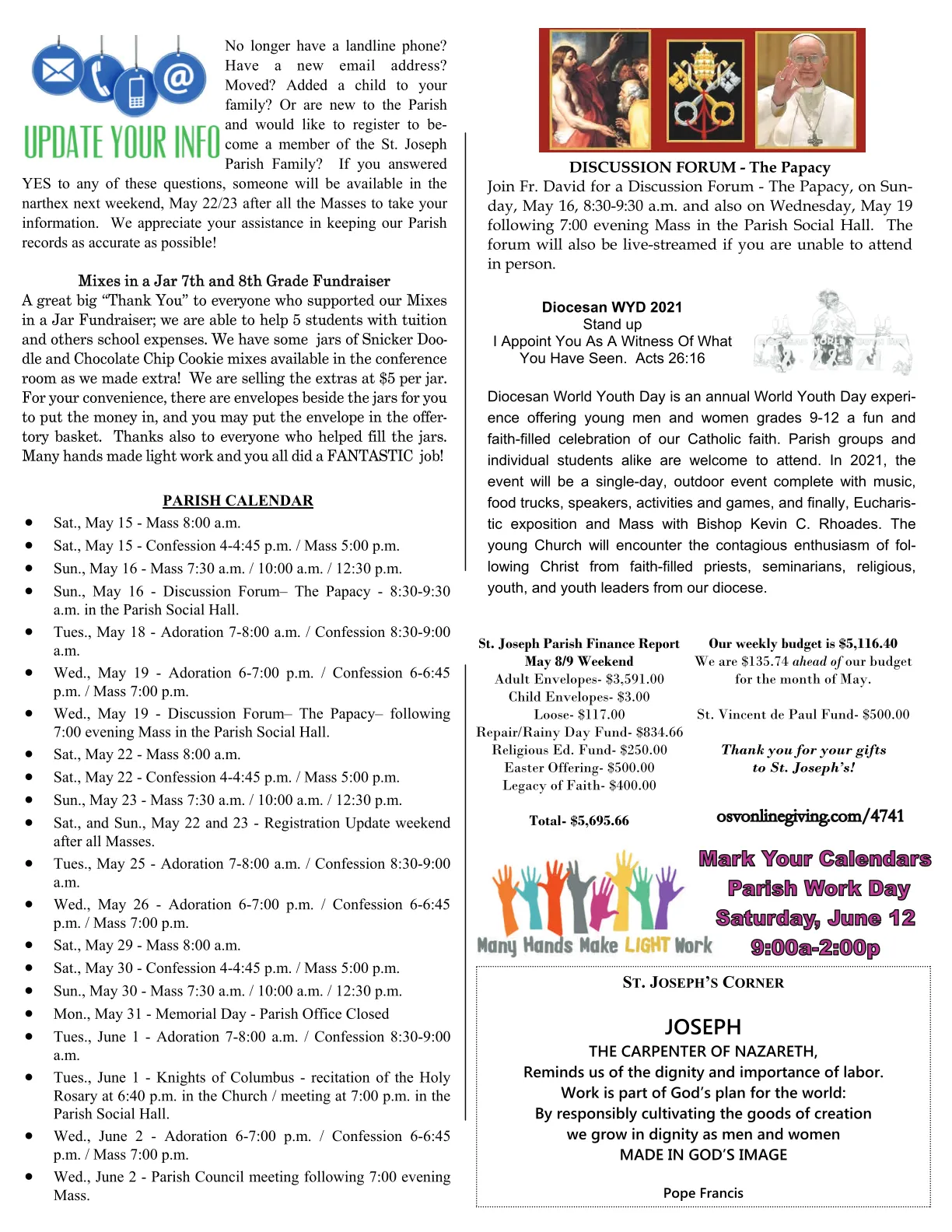 May 16, 2021 - Bulletin - Page 3