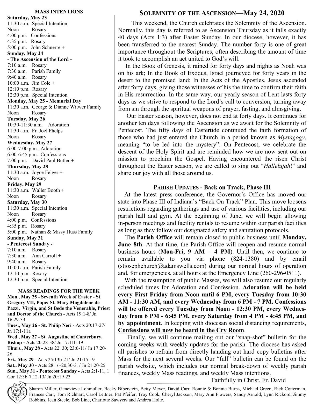 May 24, 2020 - Bulletin - Page 2