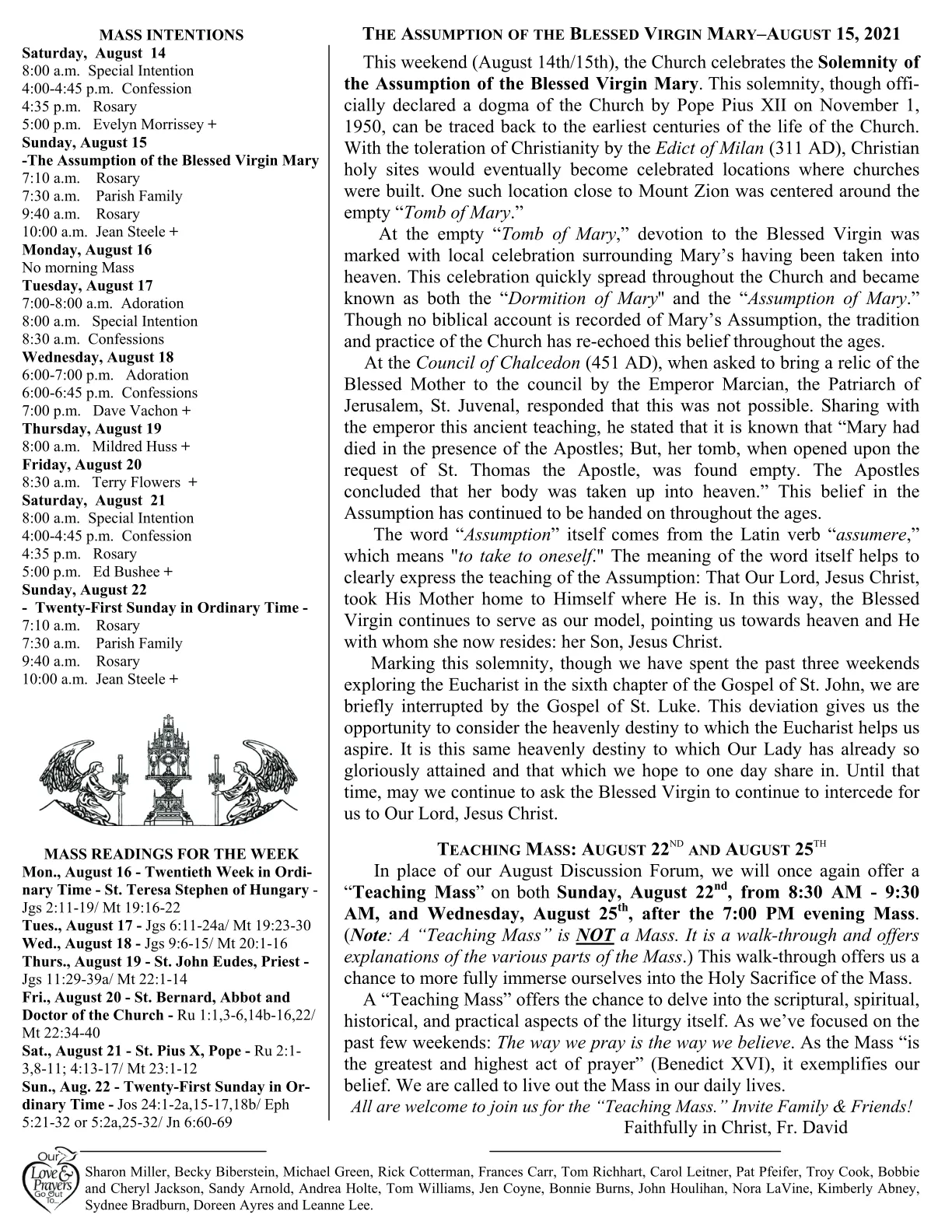 Aug 15, 2021 - Bulletin - Page 2