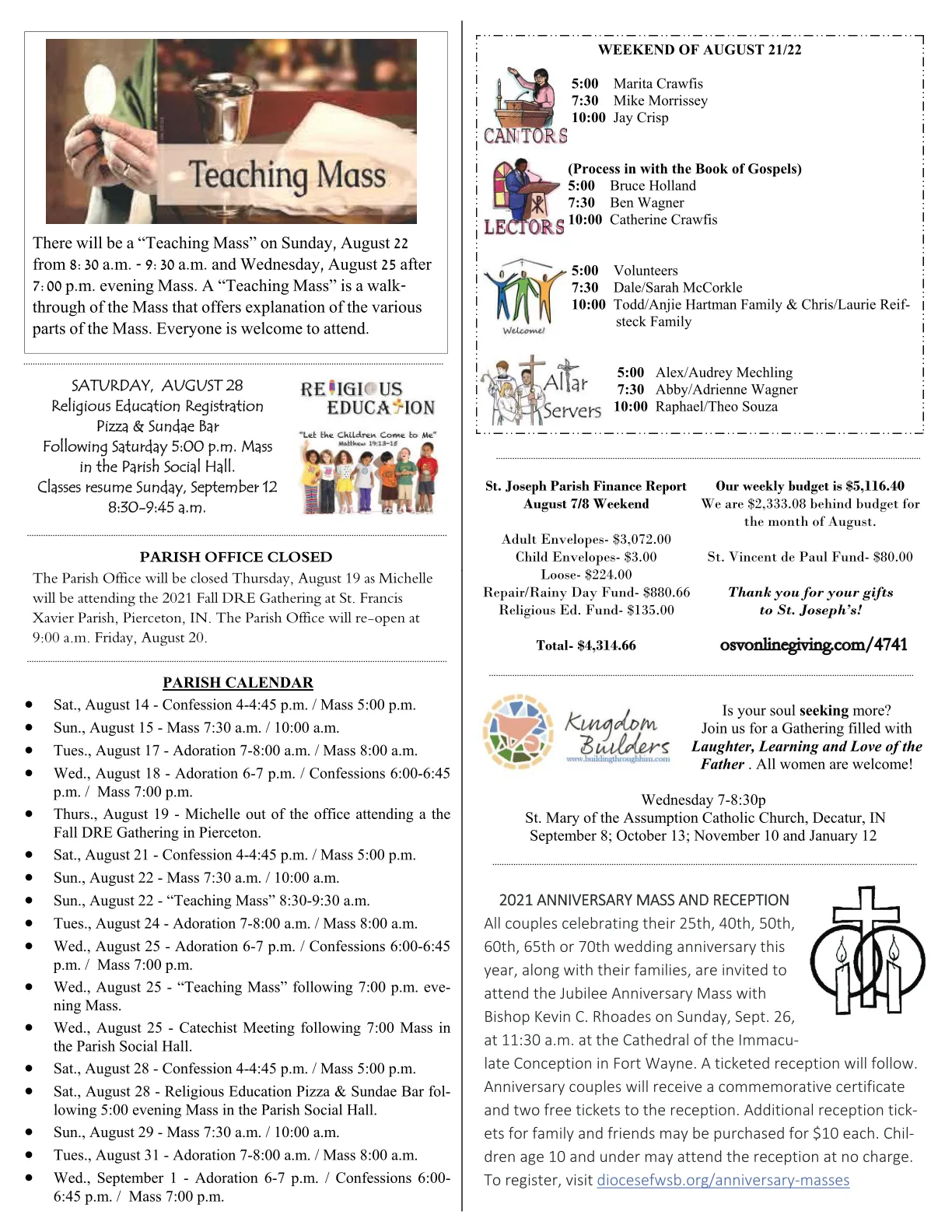 Aug 15, 2021 - Bulletin - Page 3