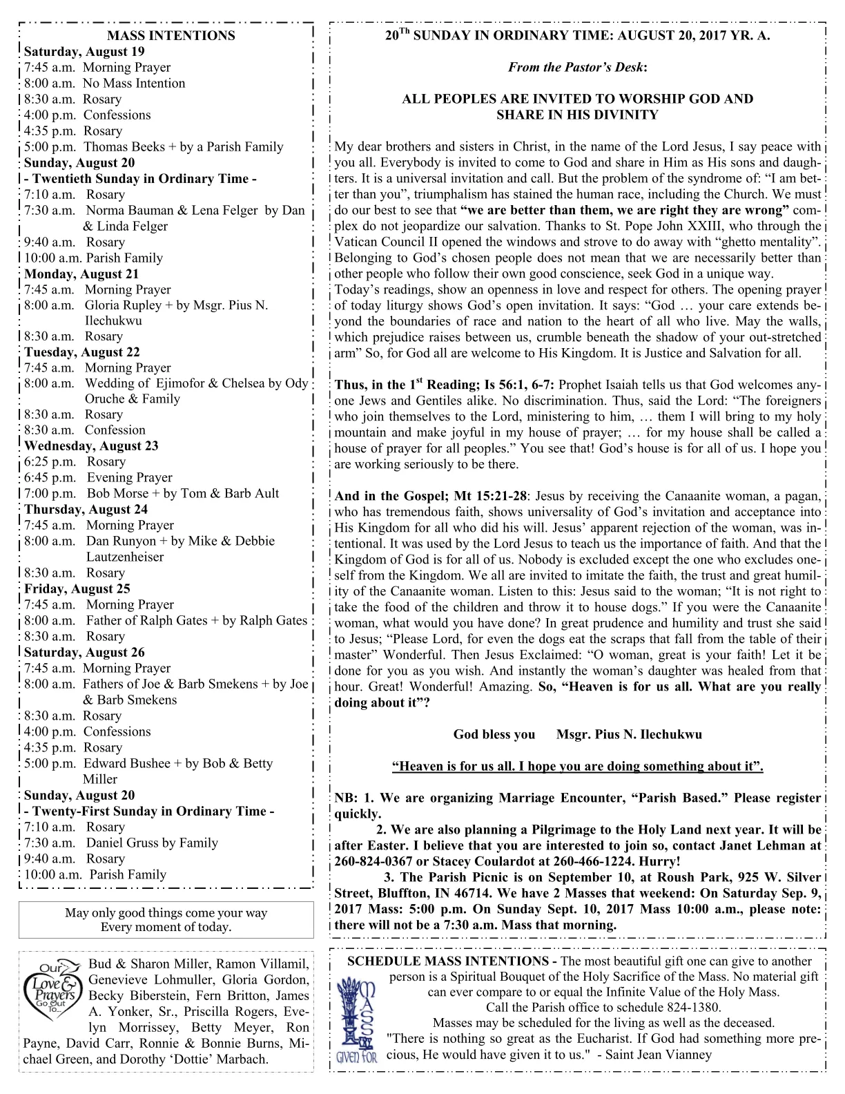 Aug 20, 2017 - Bulletin - Page 2
