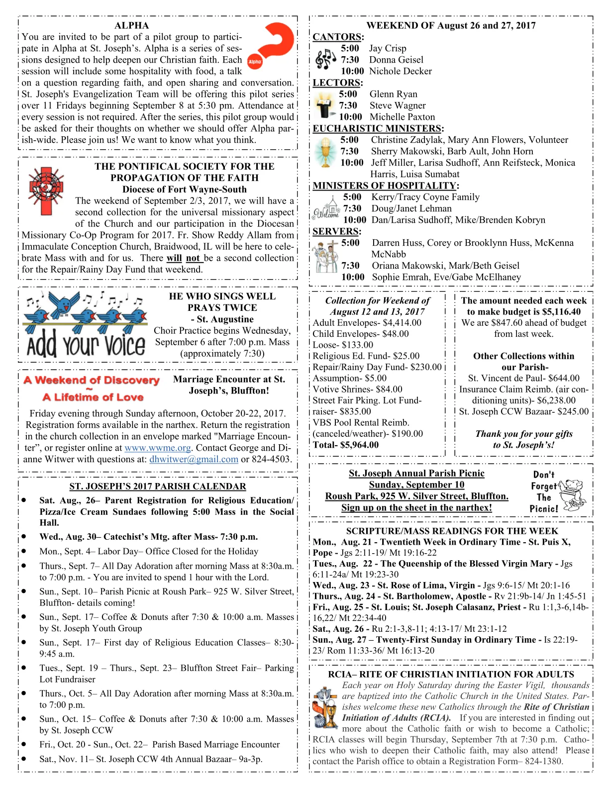 Aug 20, 2017 - Bulletin - Page 3