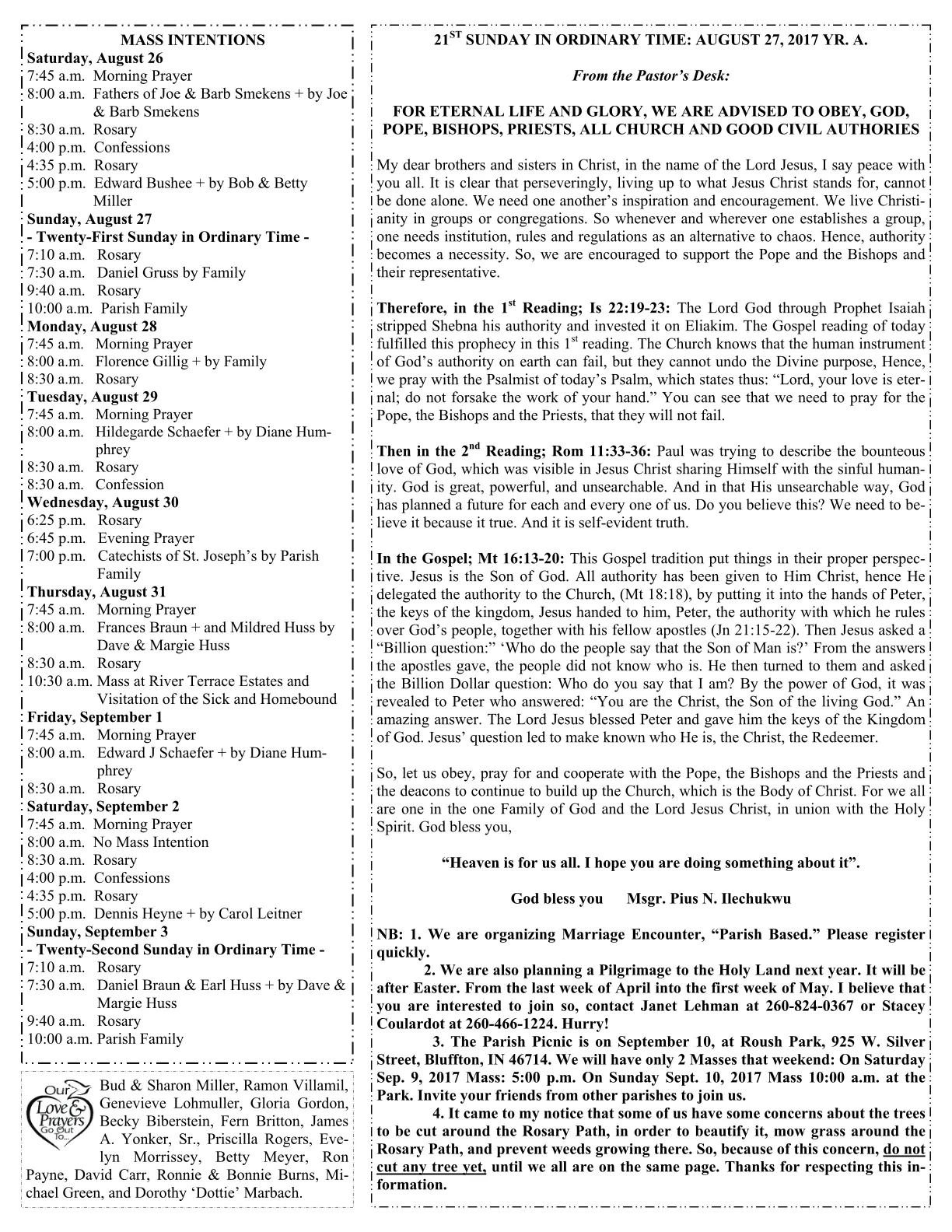 Aug 27, 2017 - Bulletin - Page 2
