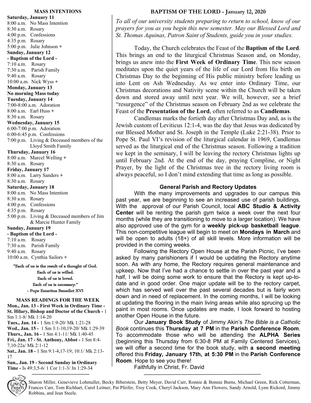 Jan 12, 2020 - Bulletin - Page 2