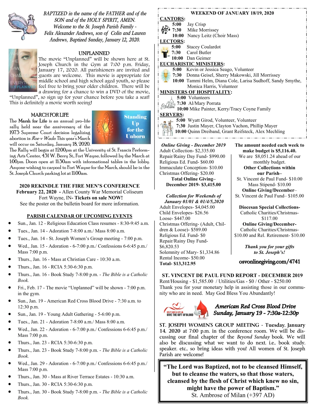 Jan 12, 2020 - Bulletin - Page 3