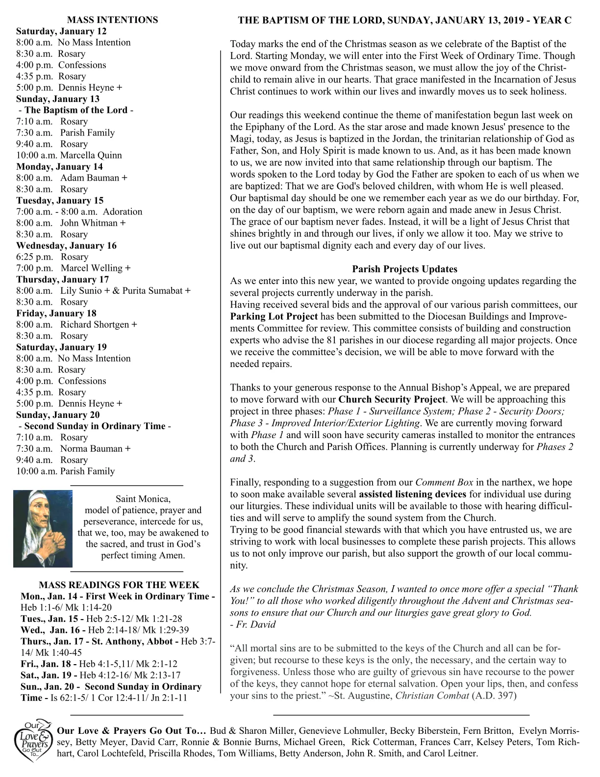 Jan 13, 2019 - Bulletin - Page 2